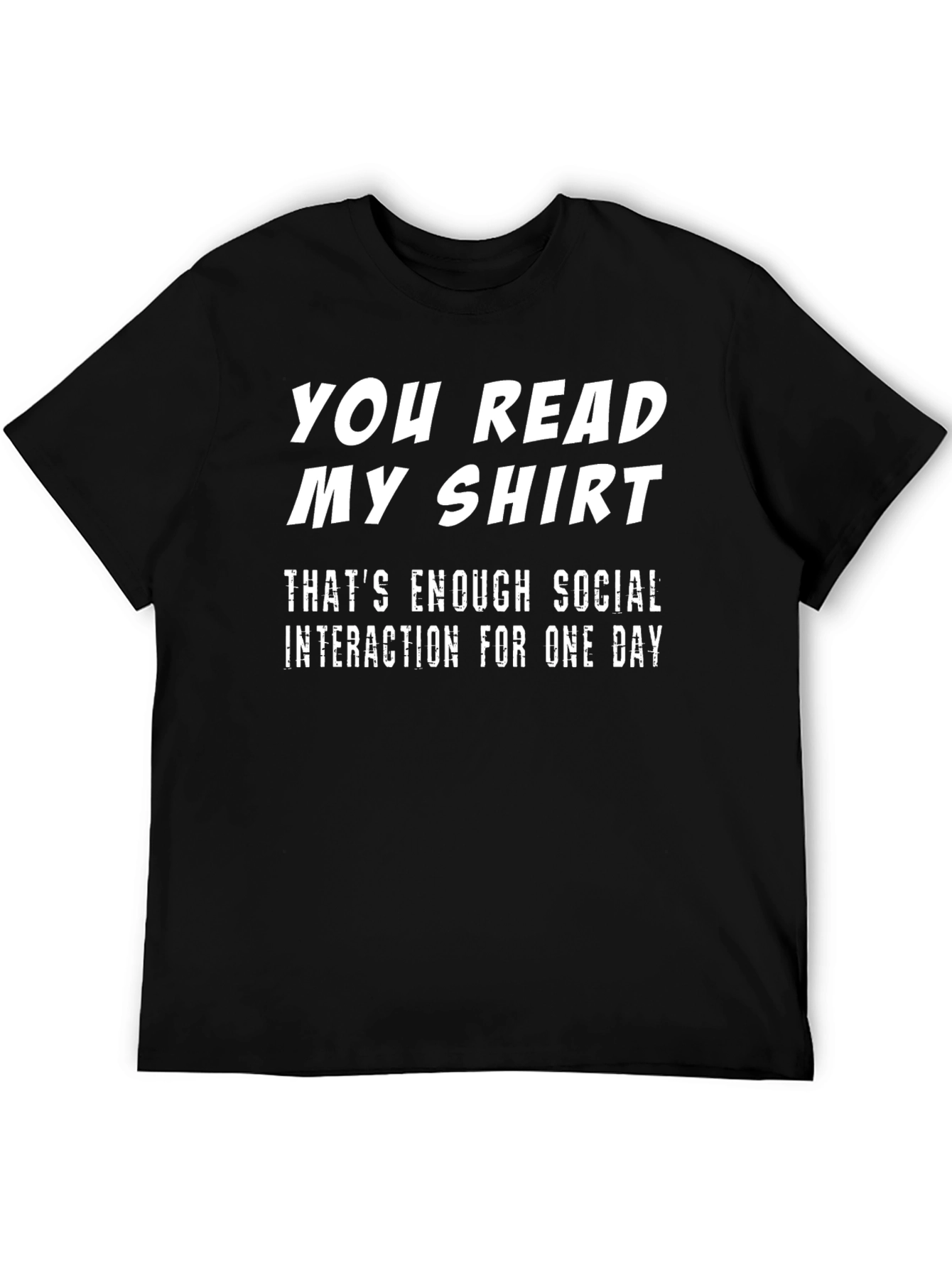 Black Funny Social Interaction T-Shirt - Introvert Humor view 5