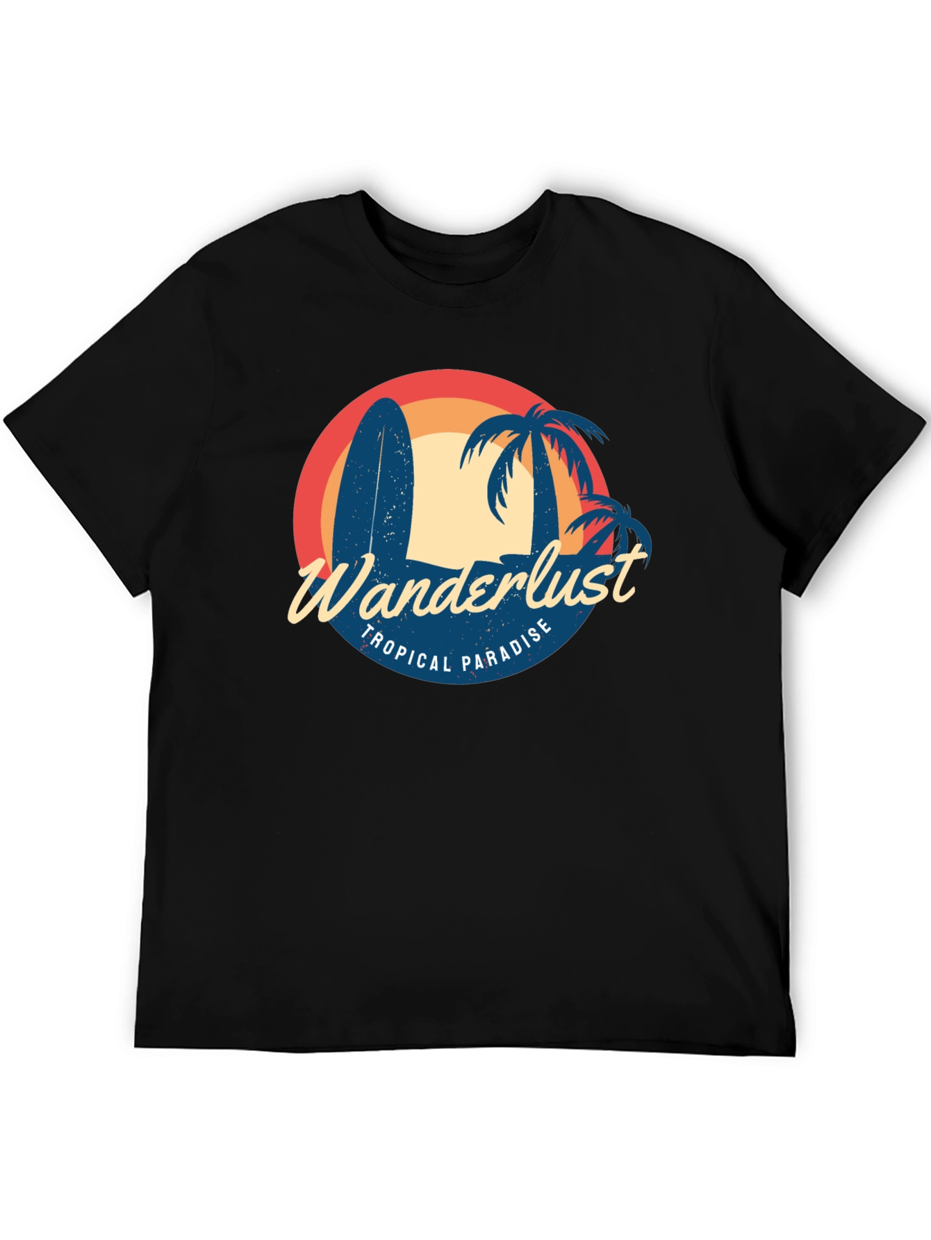 Black Wanderlust Tropical Paradise Graphic Tee view 5