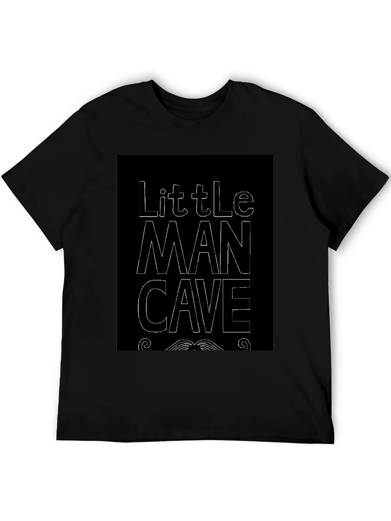 Black Little Man Cave Graphic Tee view 5