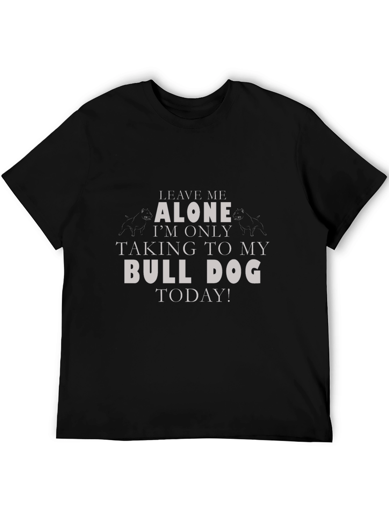 Black Bulldog Lover Graphic T-Shirt view 5
