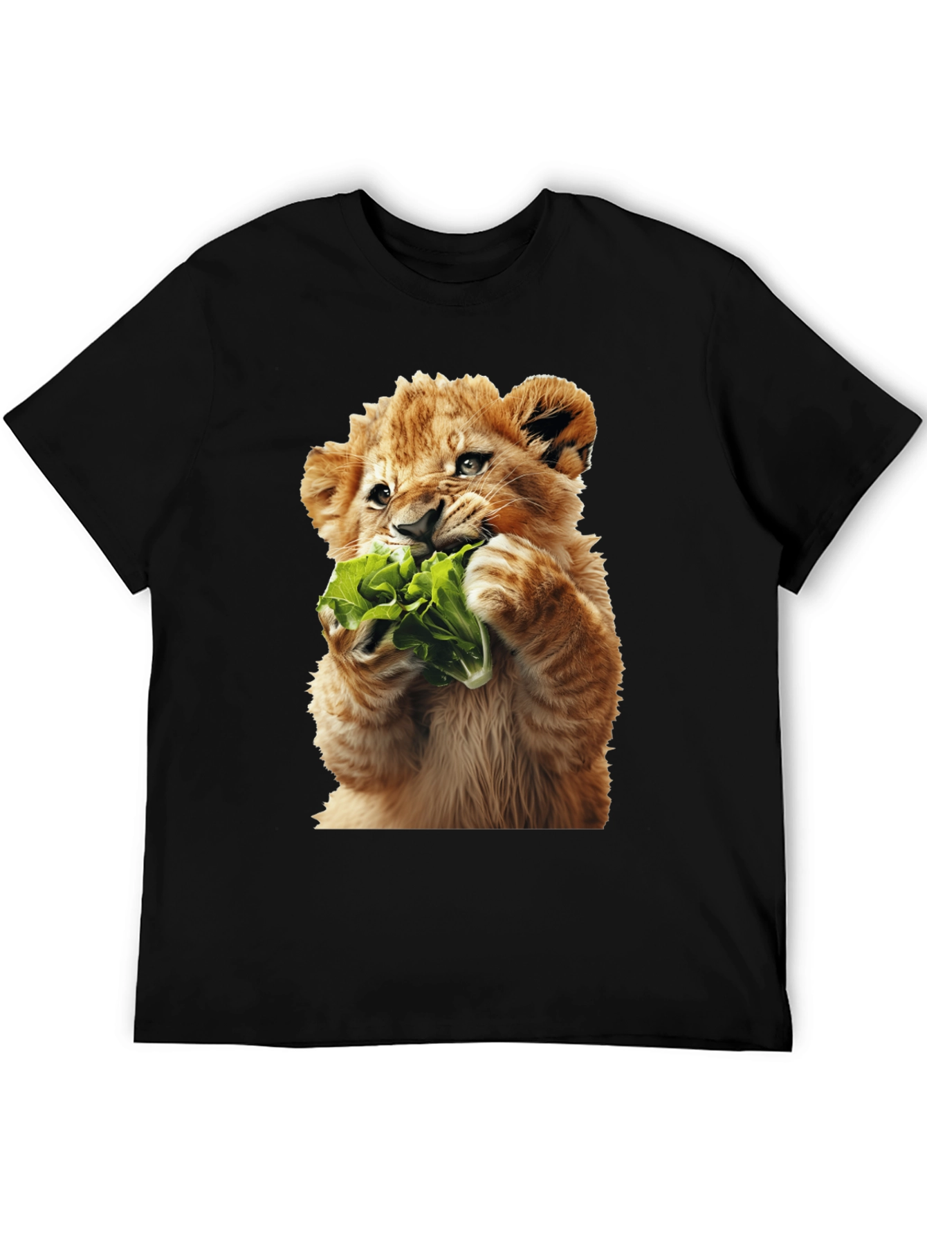 Black Lion Cub Lettuce Graphic Tee view 5