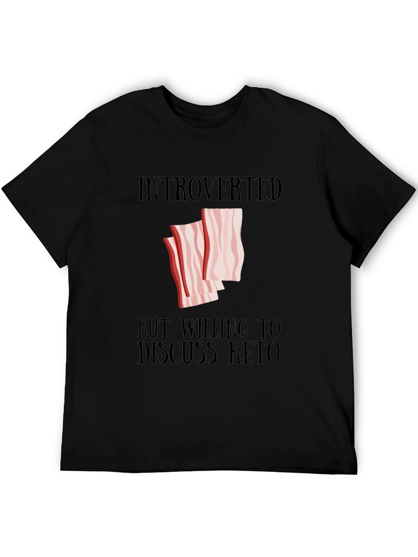 Black Introverted Keto Graphic Tee view 5