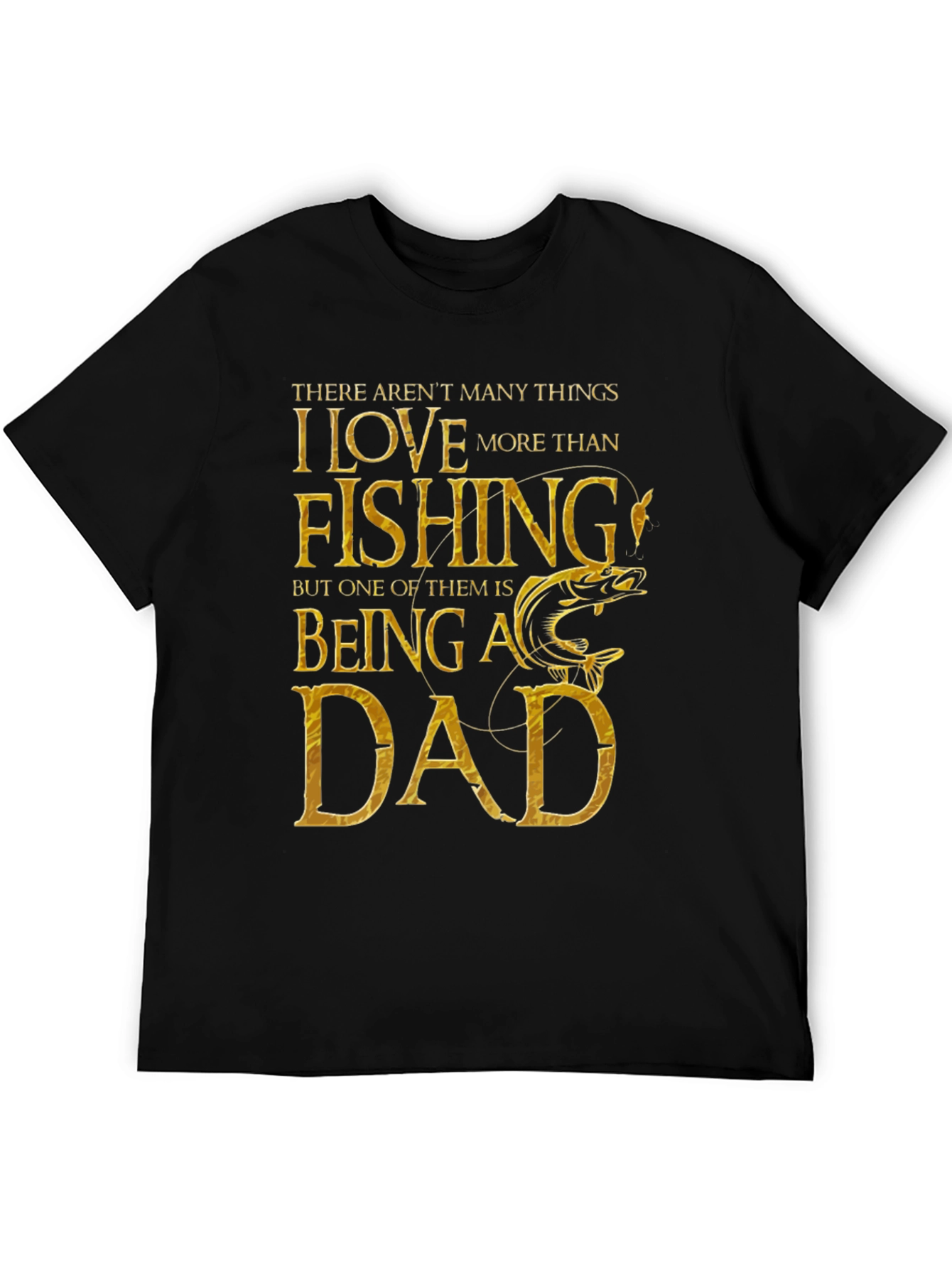 Black Fishing Dad Graphic T-Shirt - Perfect for Father's Day view 5