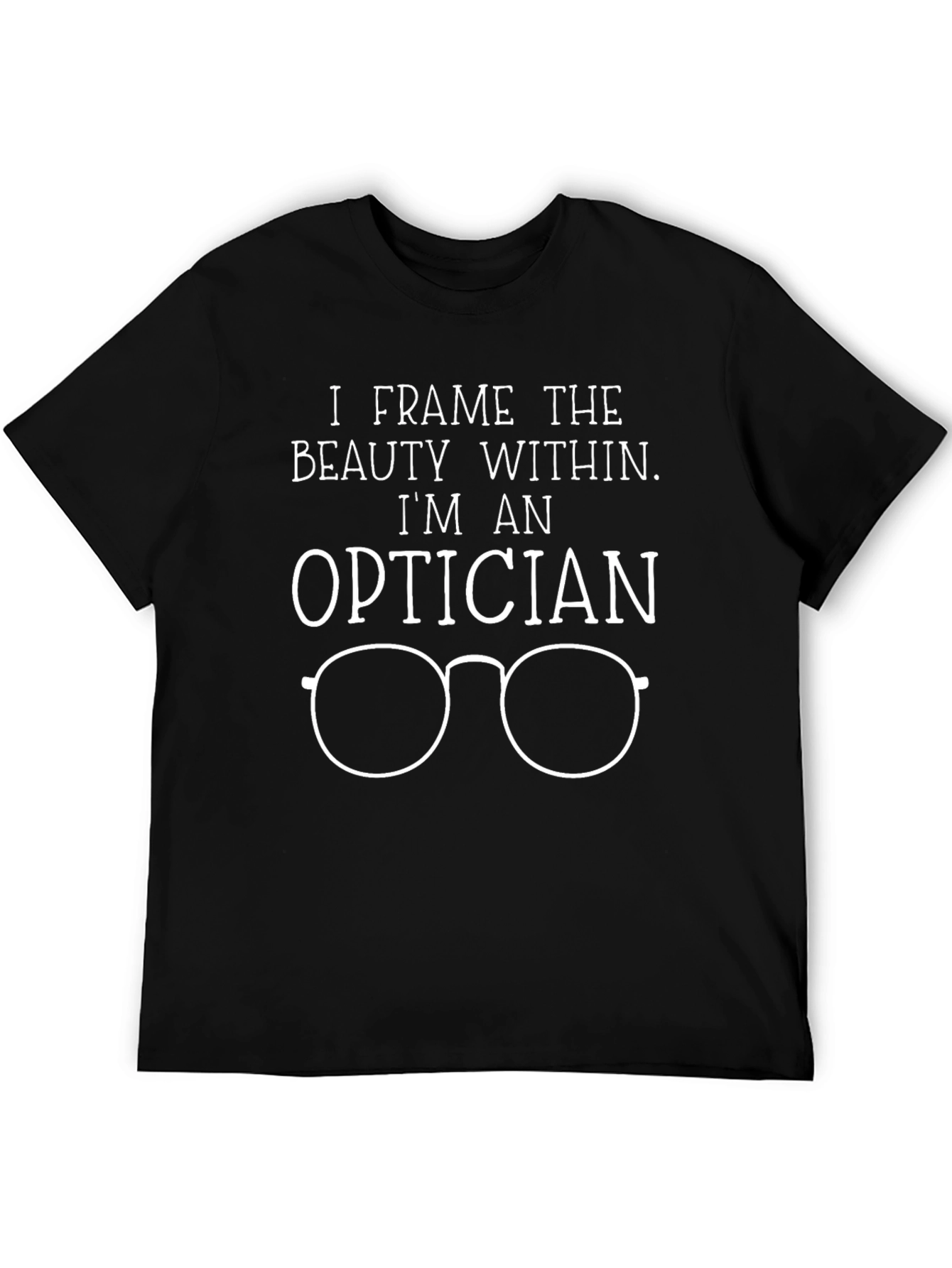 Black Optician T-Shirt: Frame the Beauty Within view 5