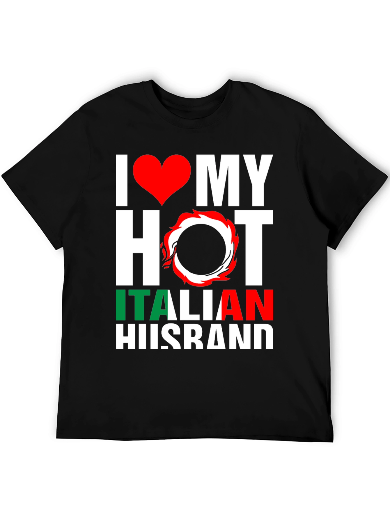 Black I Love My Hot Italian Husband T-Shirt view 5