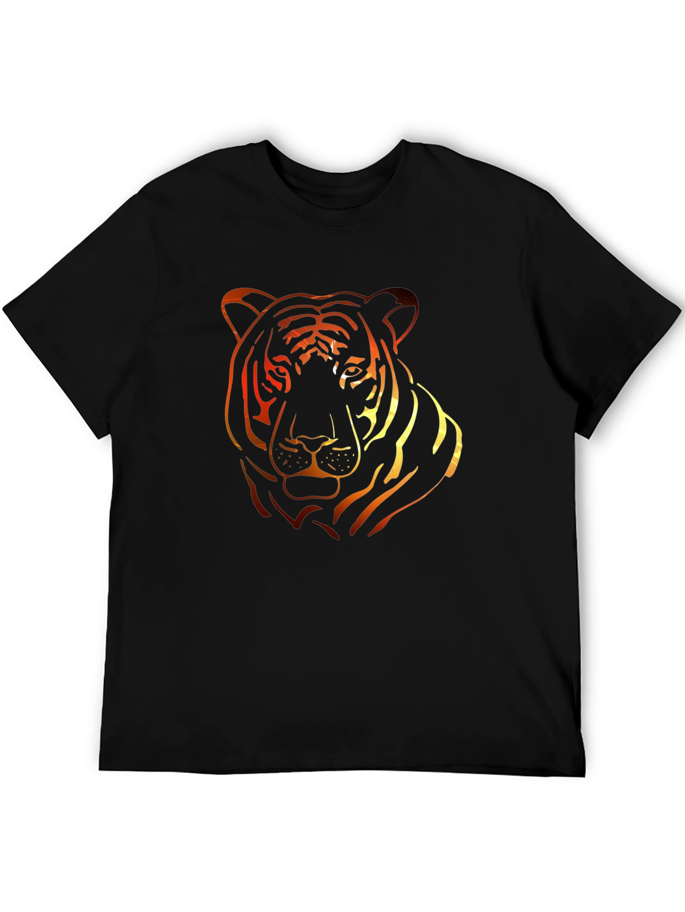 Black Fiery Tiger Graphic Tee - Bold Style view 5
