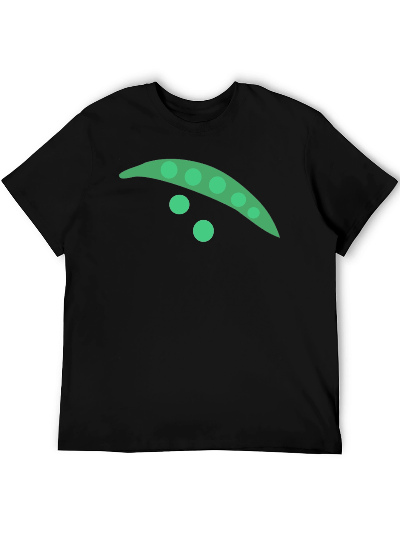Black Peapod Graphic T-Shirt - Black Cotton Blend view 5