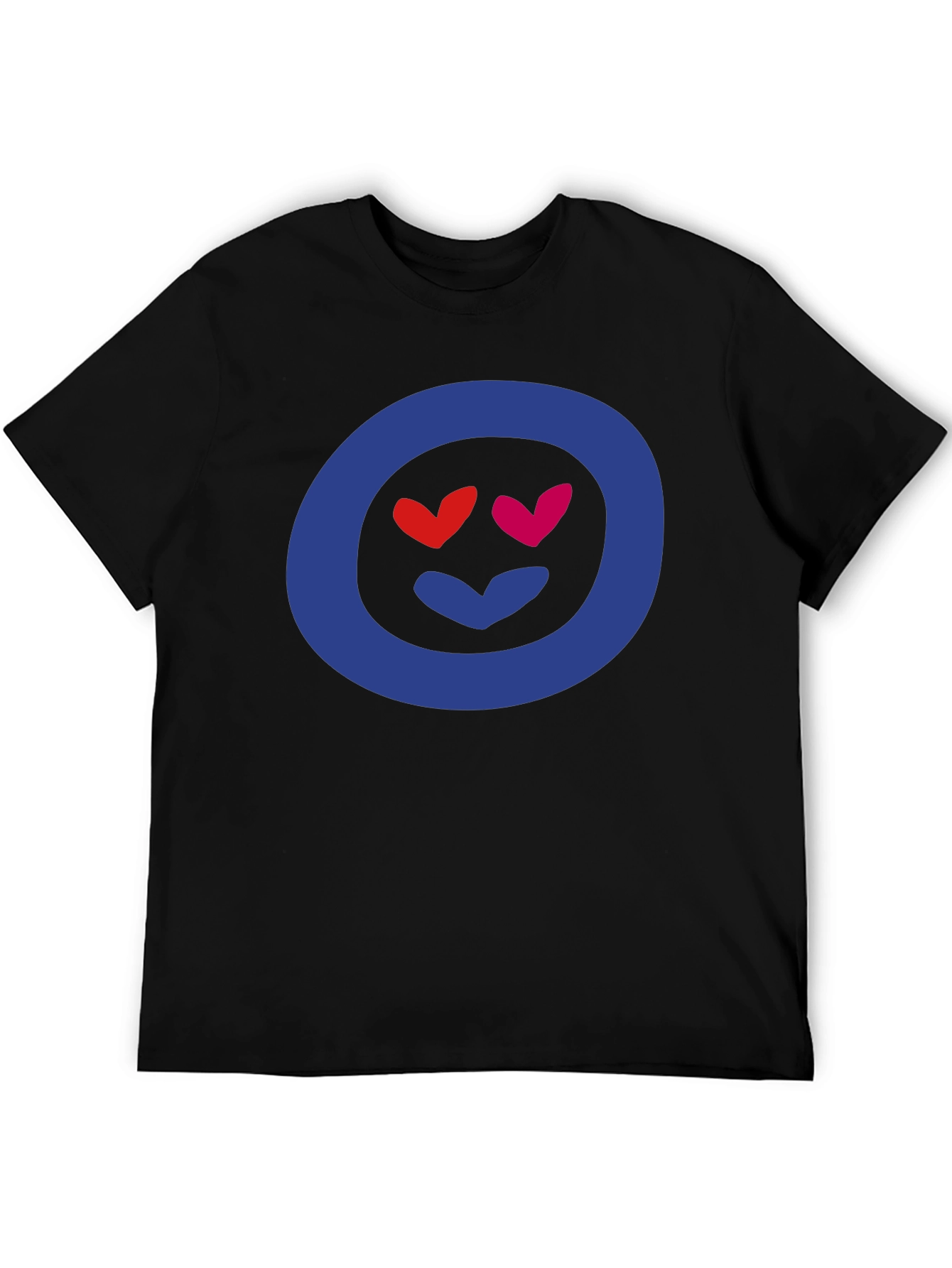 Black Heart Eyes Emoji Graphic Tee - Black Cotton Blend view 5