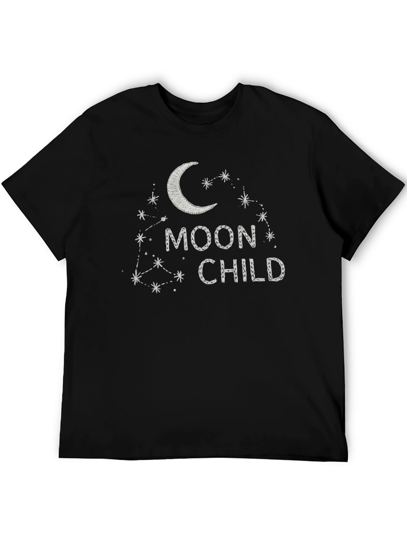 Black Moon Child Graphic Tee - Unisex Black T-Shirt view 5