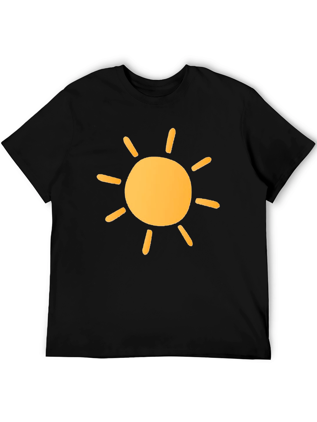 Black Sunny Graphic Tee - Black Cotton T-Shirt view 5