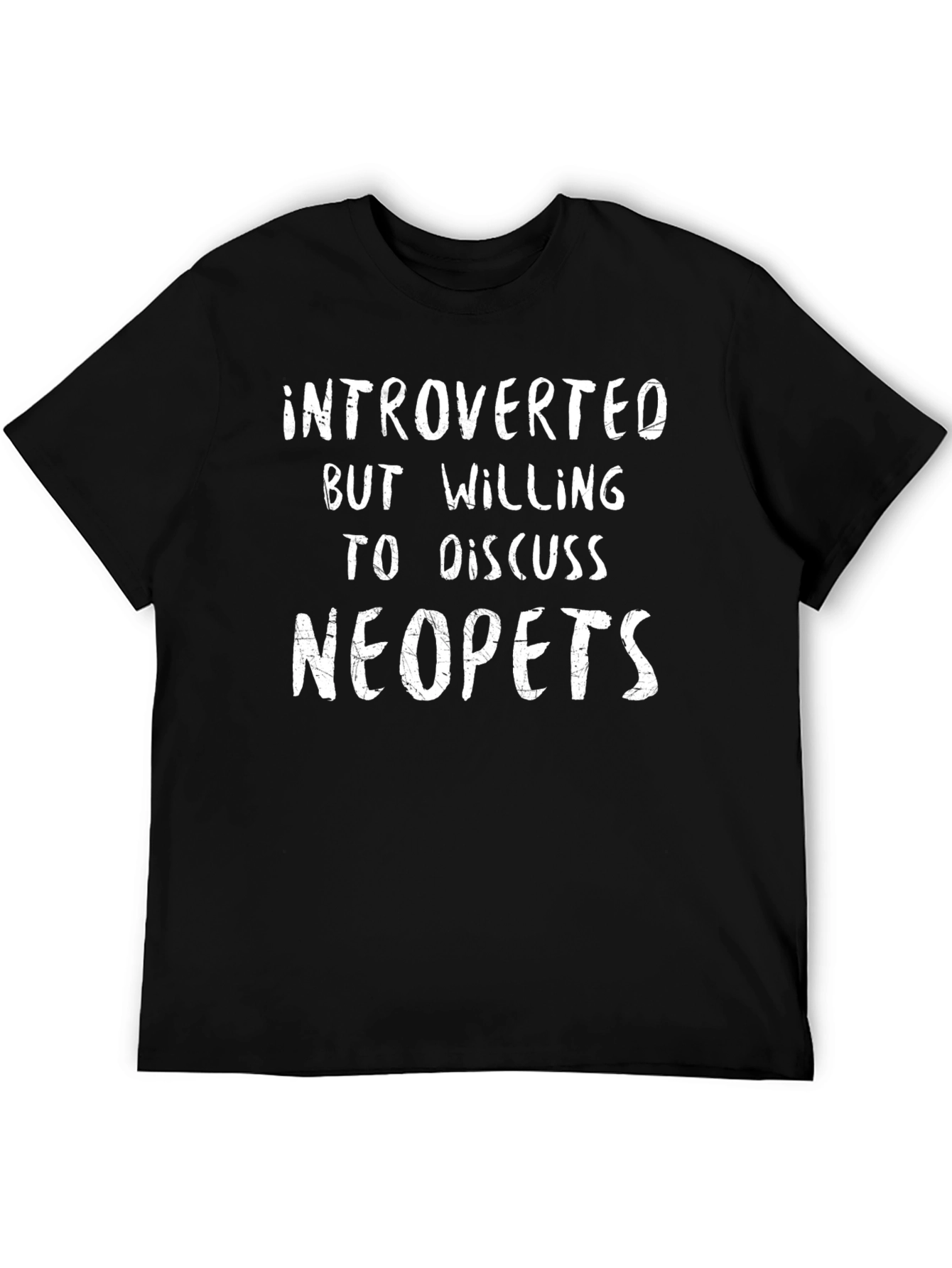 Black Introverted Neopets T-Shirt Funny Gamer Tee view 5