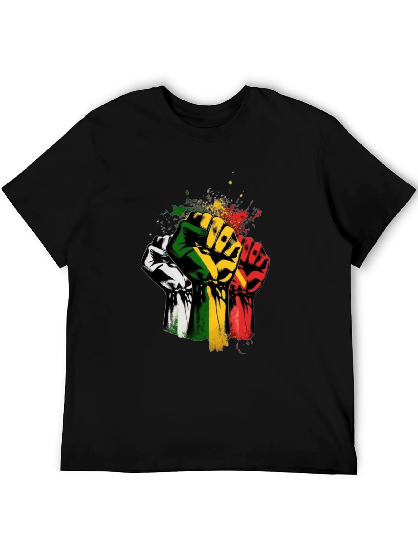 Black Empowered Fist Graphic T-Shirt - Black view 5