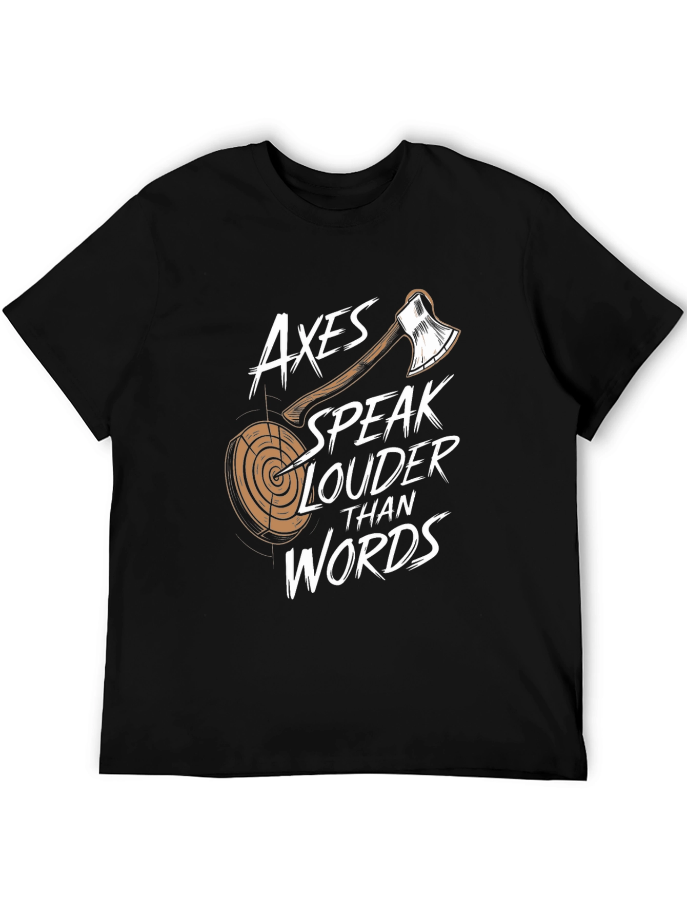 Black Axes Speak Louder Than Words Black T-Shirt view 5