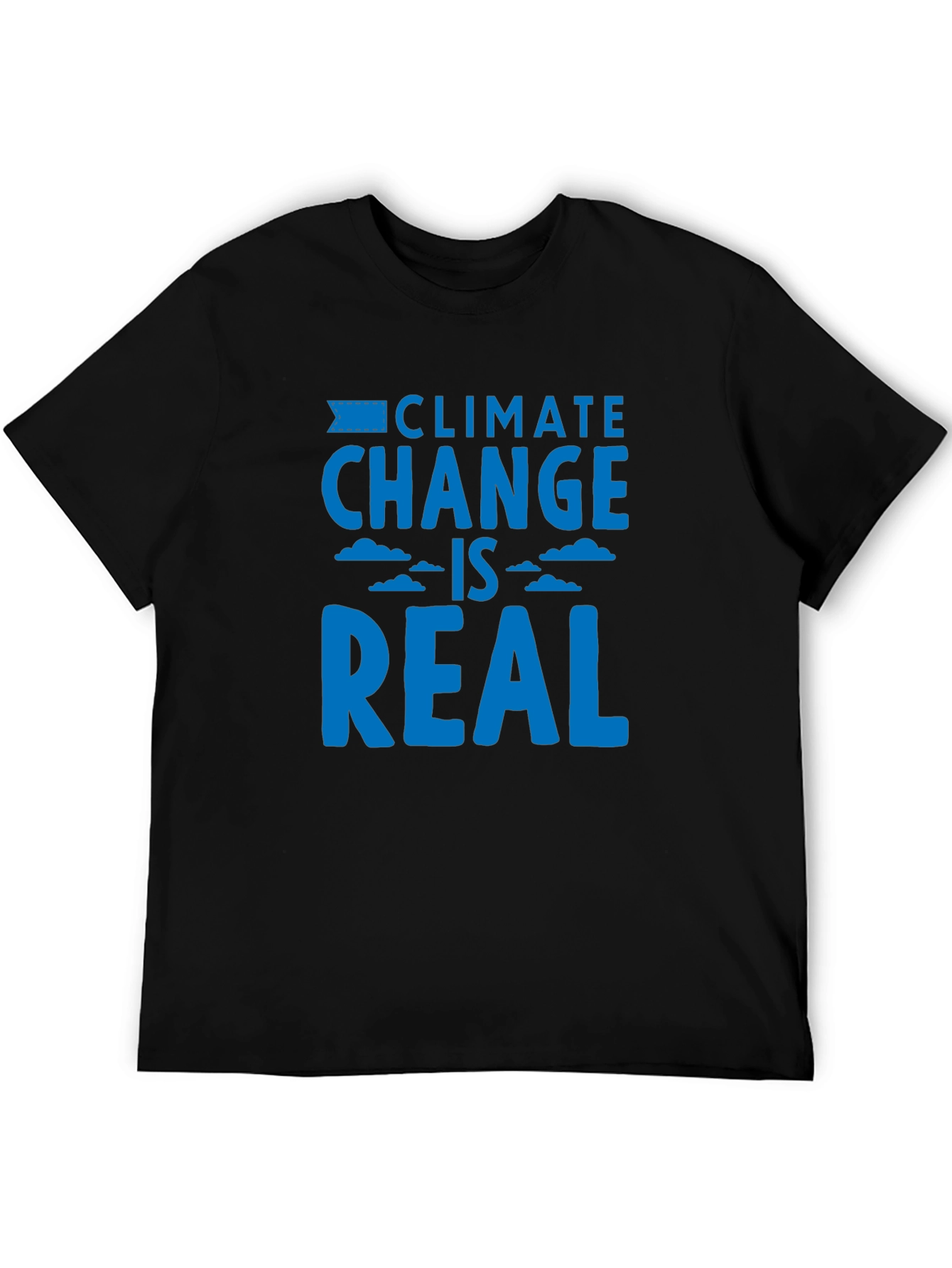 Black Climate Change is Real Graphic T-Shirt view 5