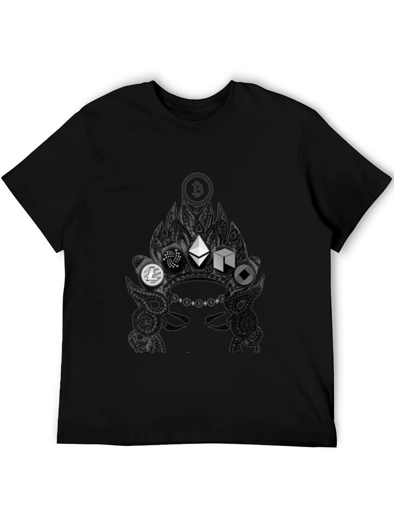 Black Crypto Crown Black Tee view 5