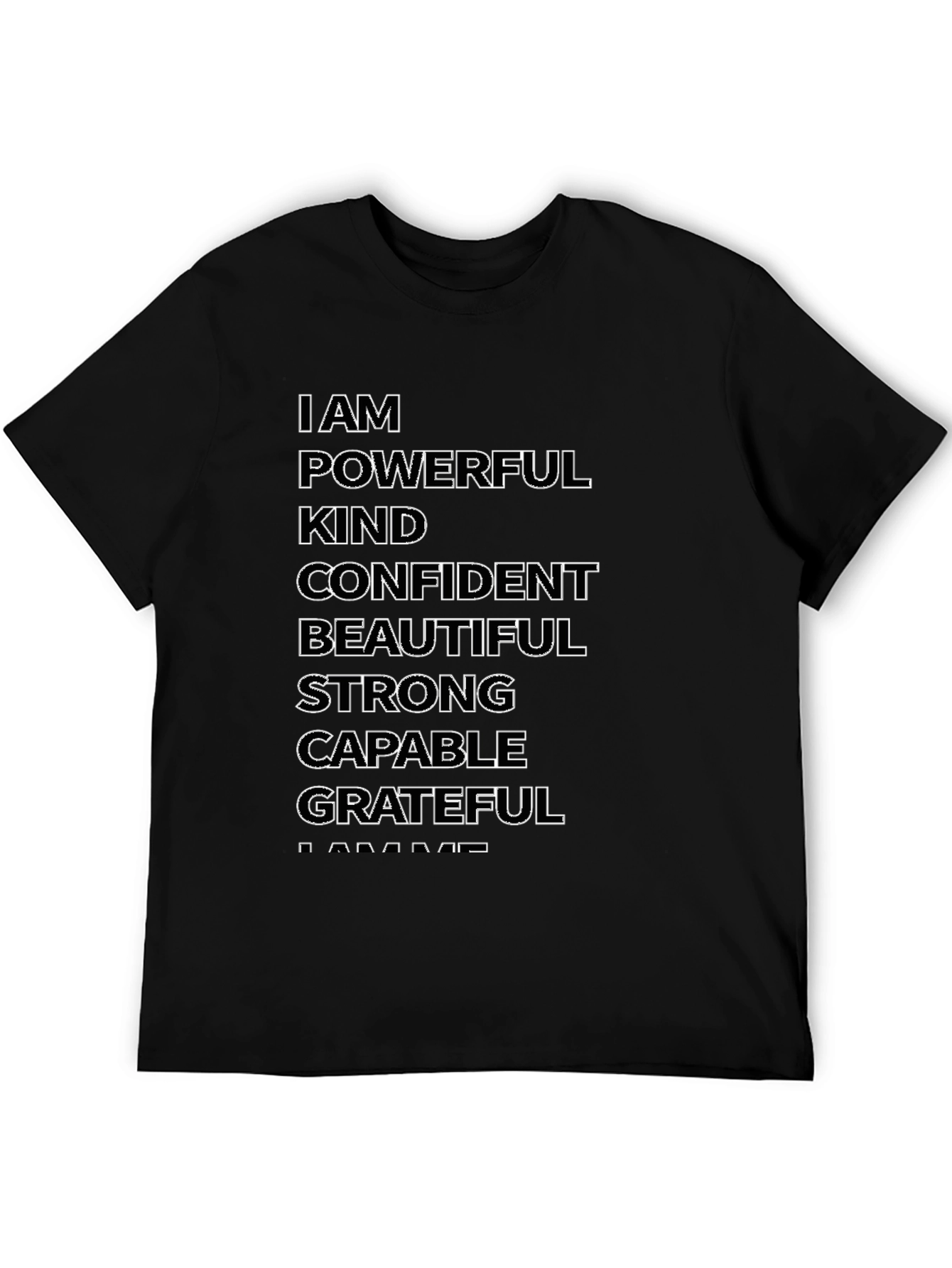 Black Affirmation T-Shirt: I AM Powerful, Kind, Confident, Grateful  view 5