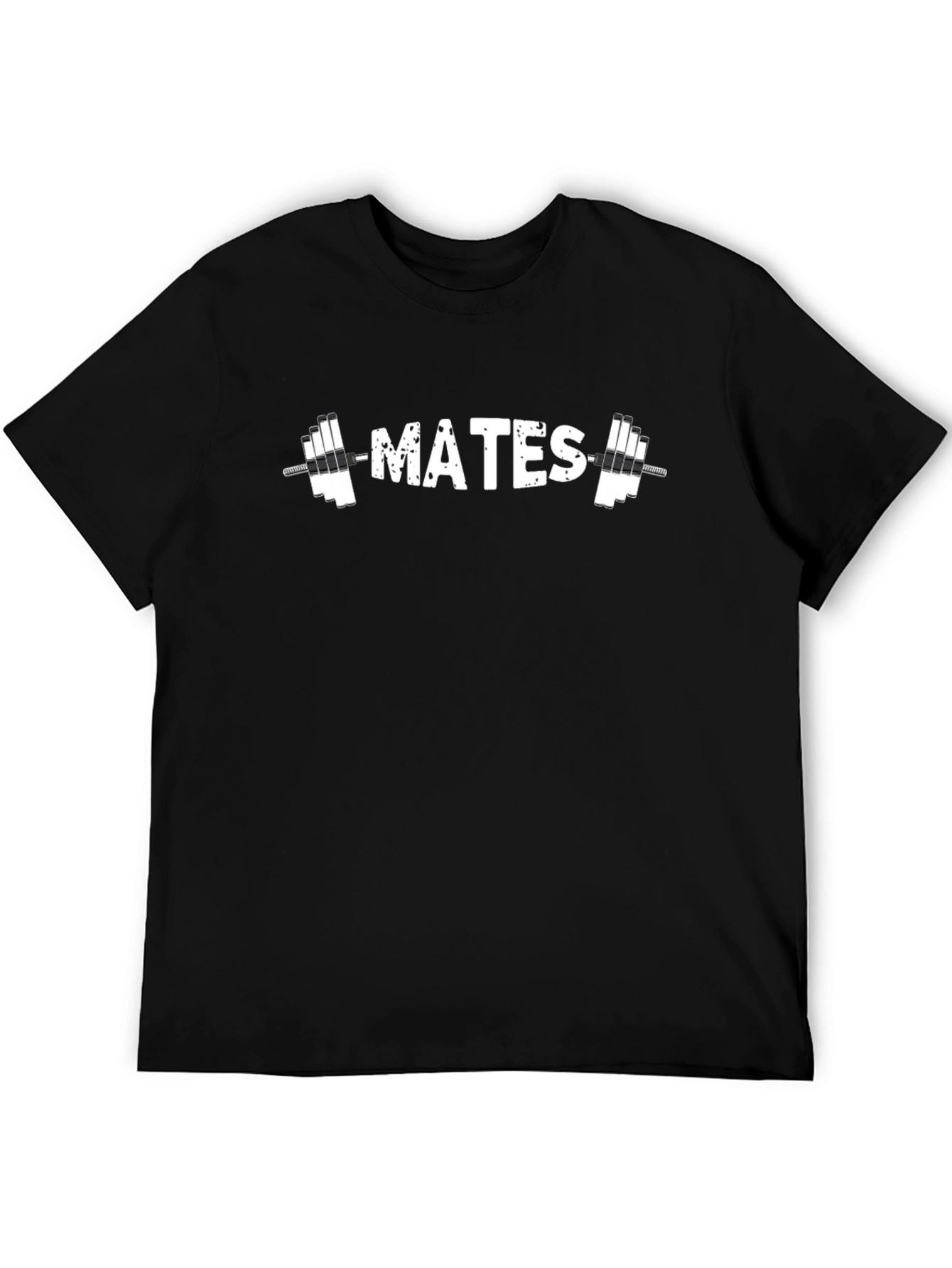 Black Gym Mates Graphic Tee - Black Cotton T-Shirt view 5