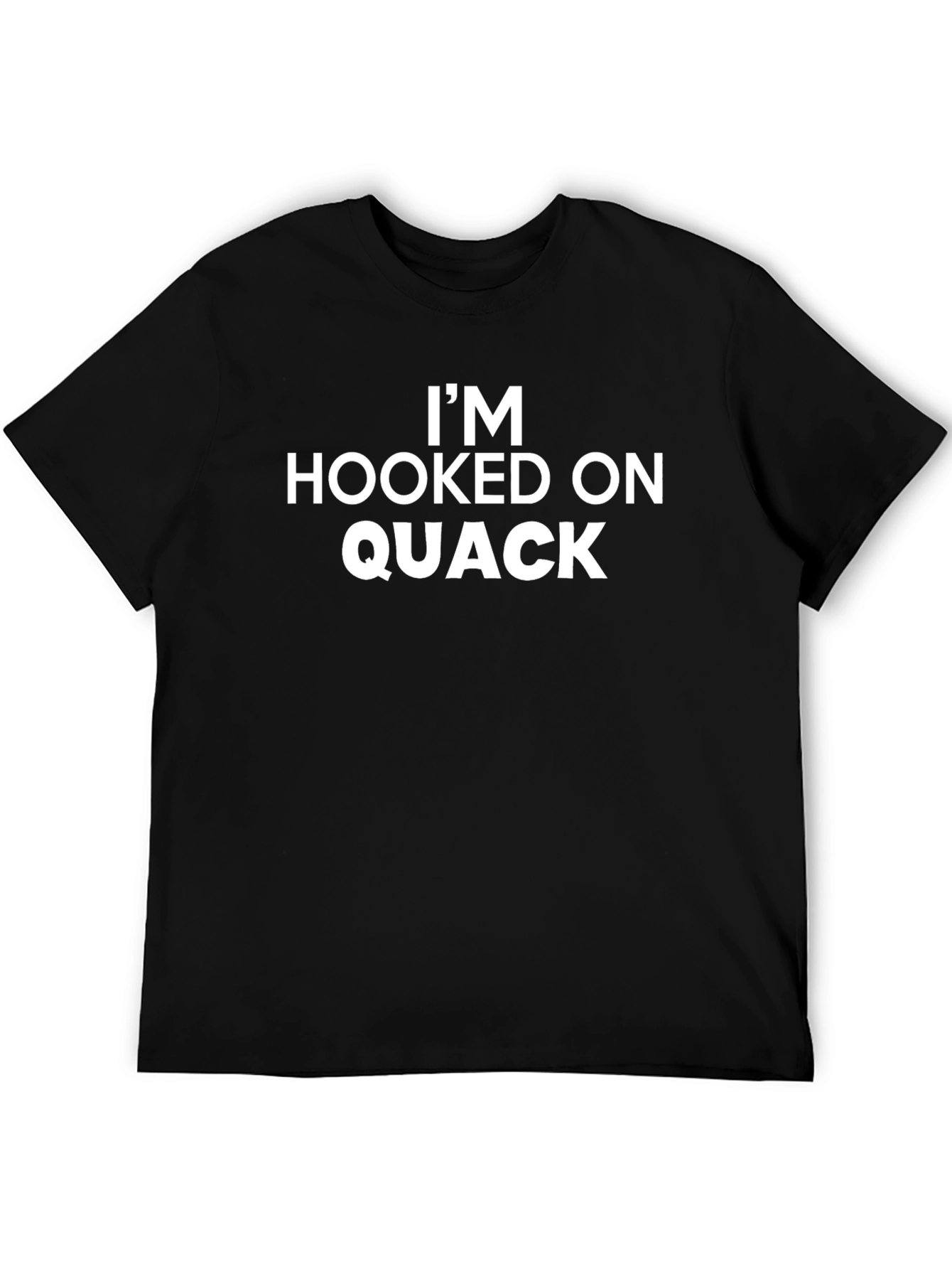 Black I'm Hooked On Quack T-Shirt - Funny Duck Lover Tee view 5