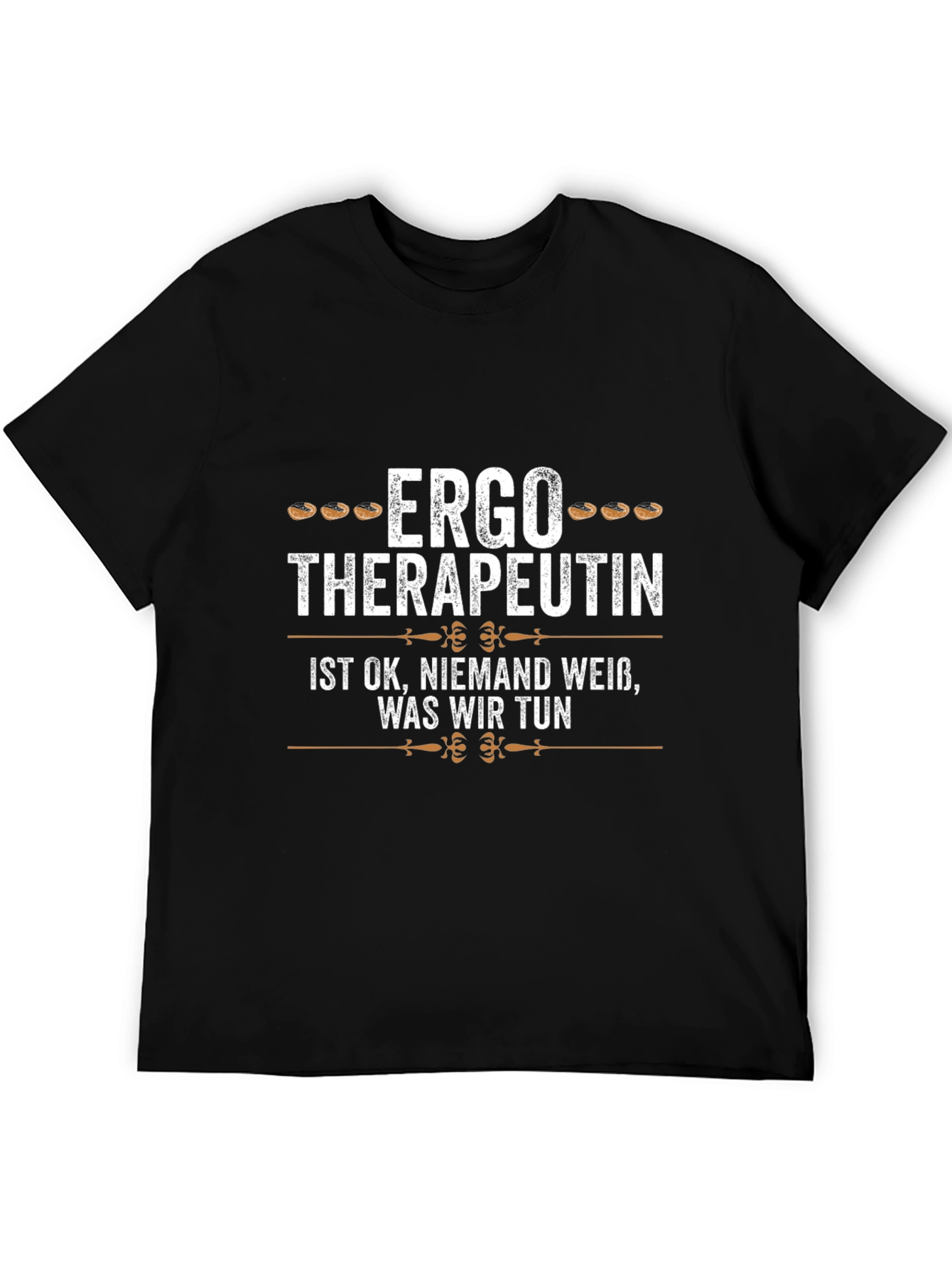 Black Ergo Therapeutin T-Shirt - Funny Occupational Therapy Tee view 5