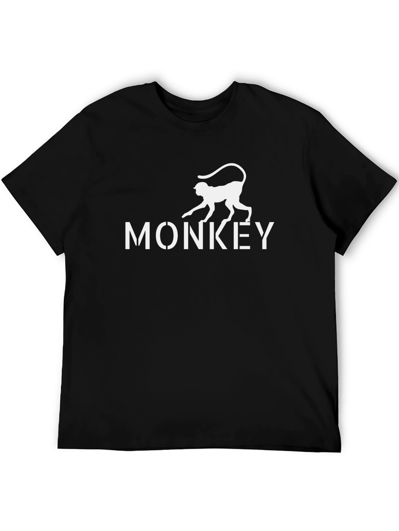 Black Monkey Graphic Tee - Men's Black Crewneck T-Shirt view 5