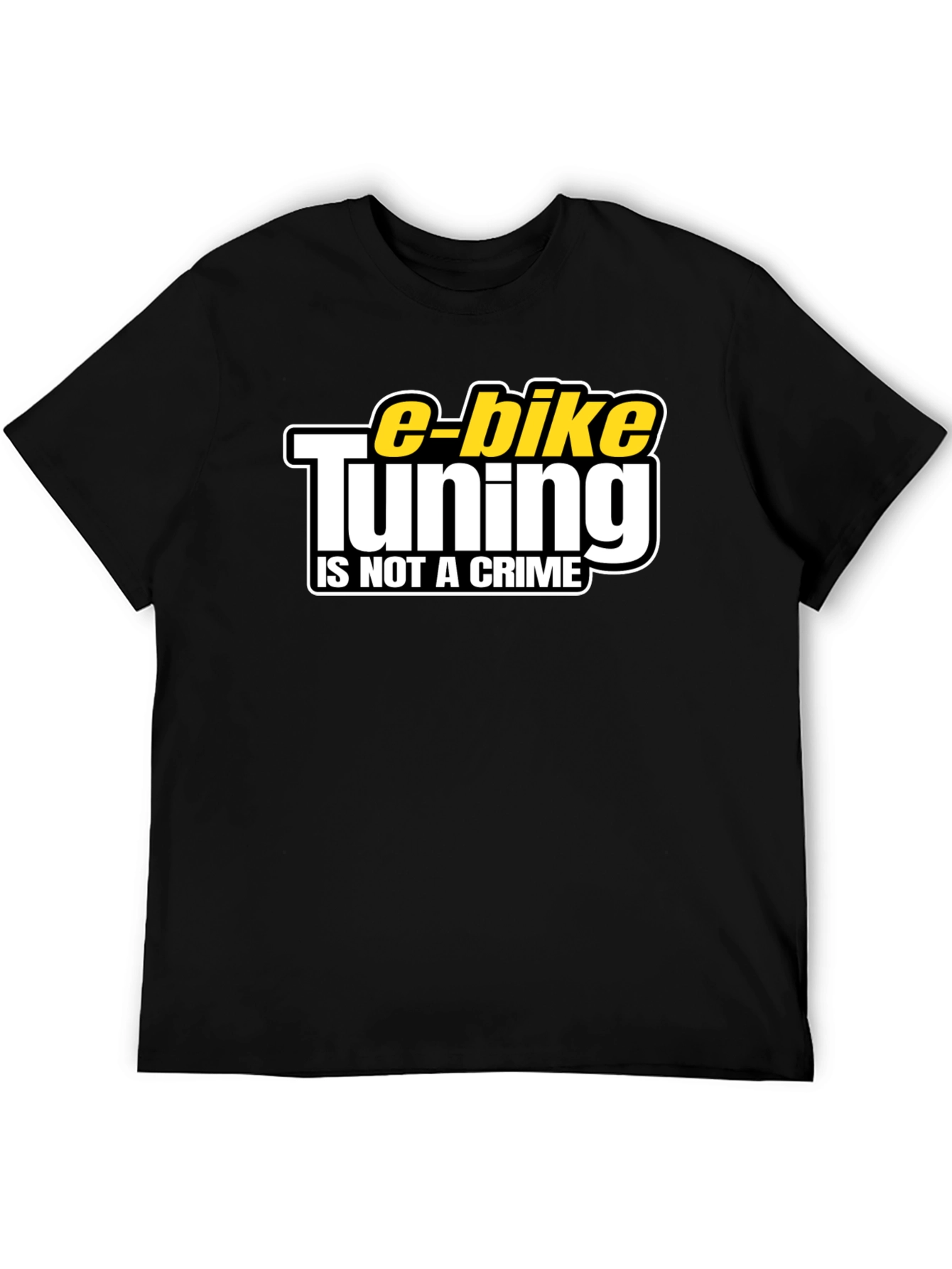 Black E-Bike Tuning Is Not a Crime Black T-Shirt view 5