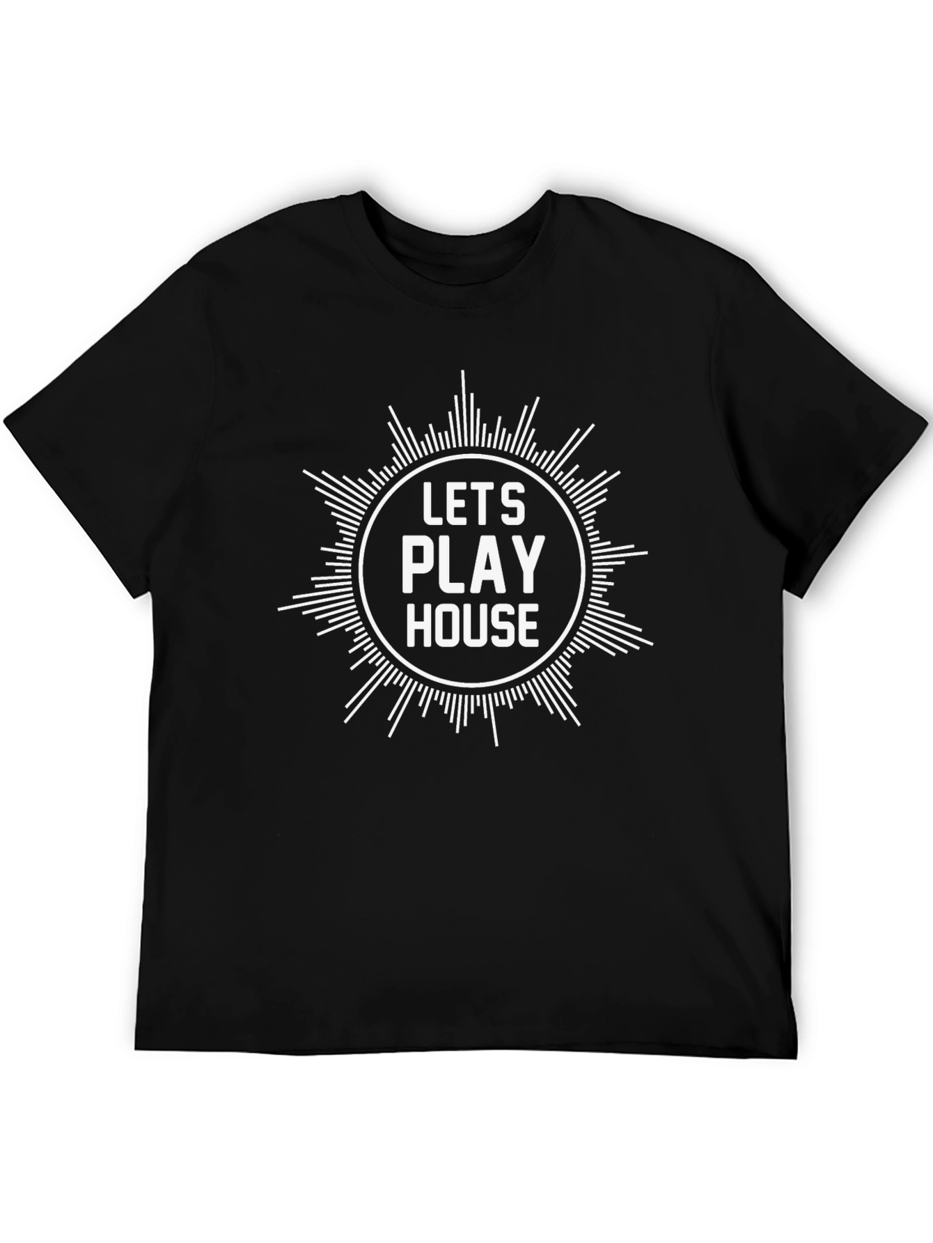Black Lets Play House Black T-Shirt view 5