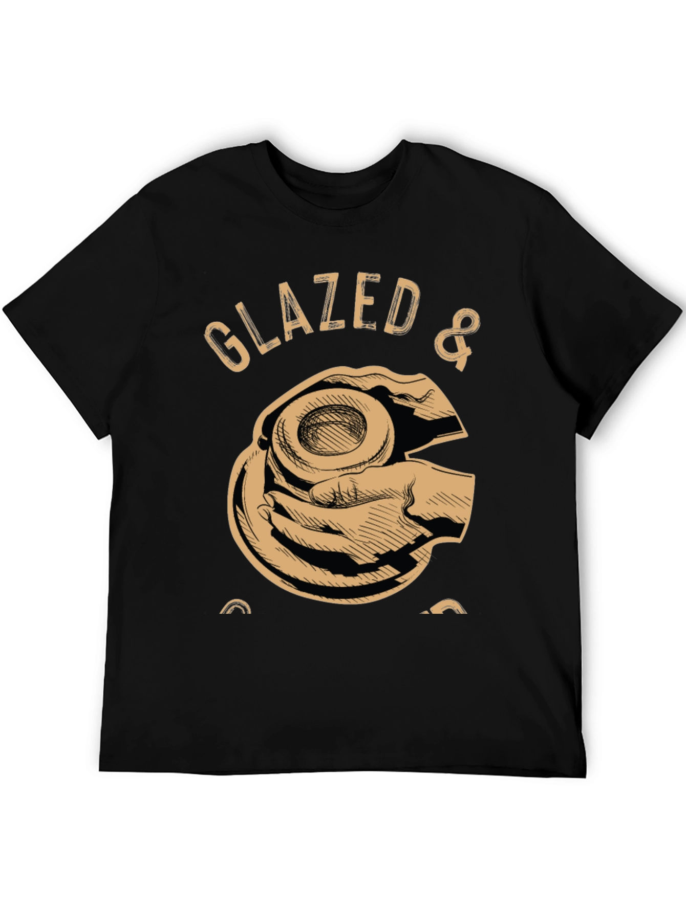 Black Glazed & Confused Donut Lover Graphic T-Shirt view 5