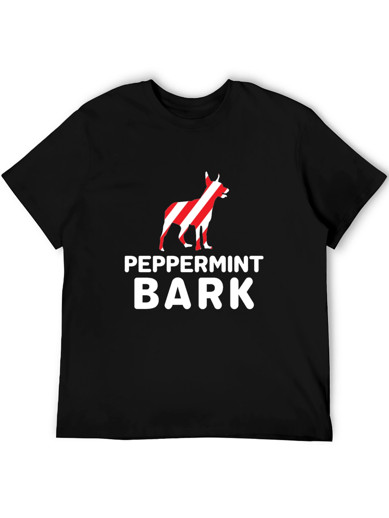 Black Peppermint Bark Dog Graphic T-Shirt view 5