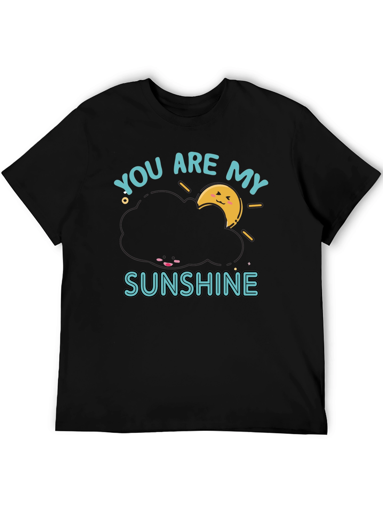 Black You Are My Sunshine Graphic Tee - Cute Cloud Design view 5