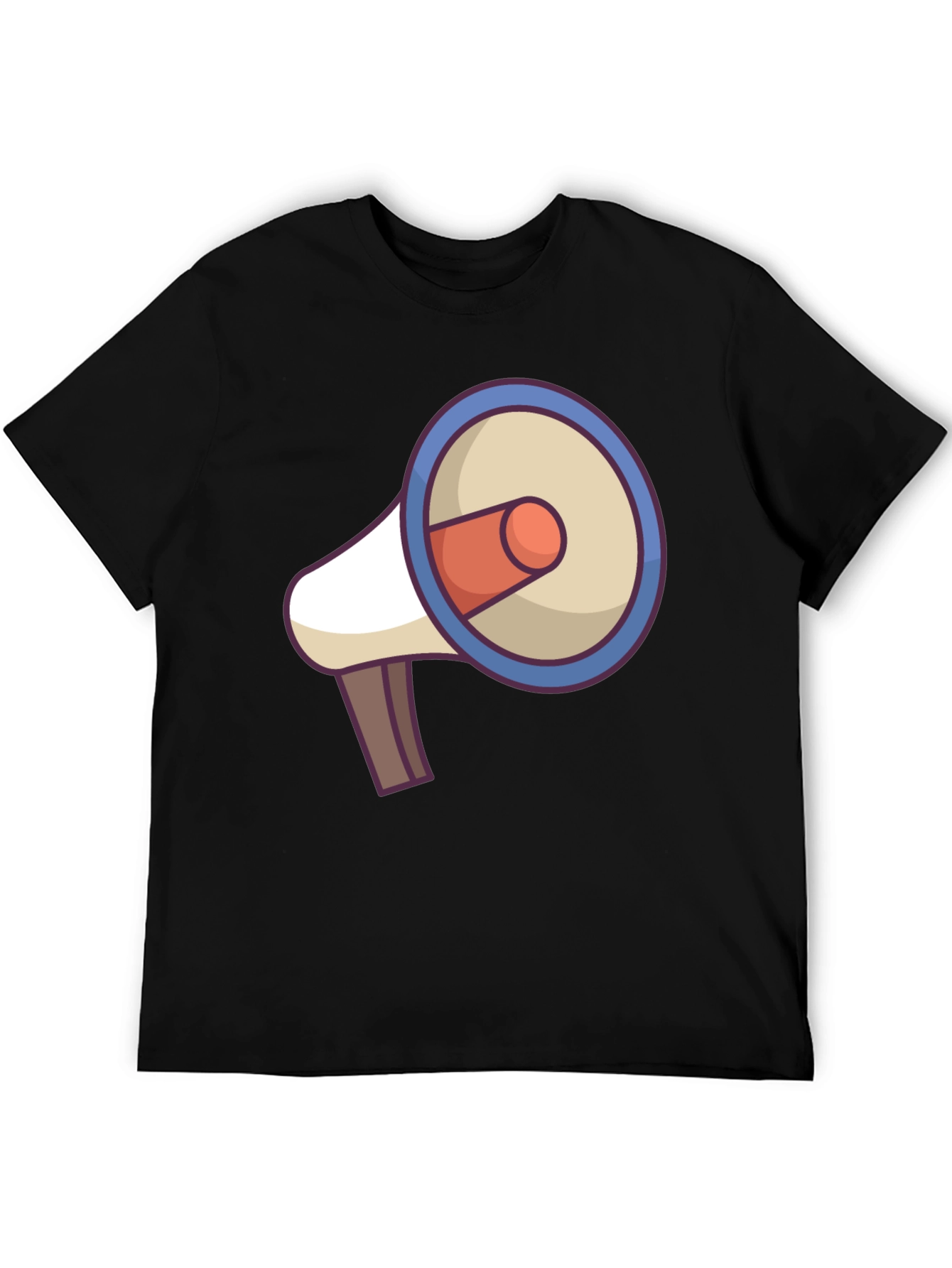 Black Megaphone Graphic Tee - Black view 5