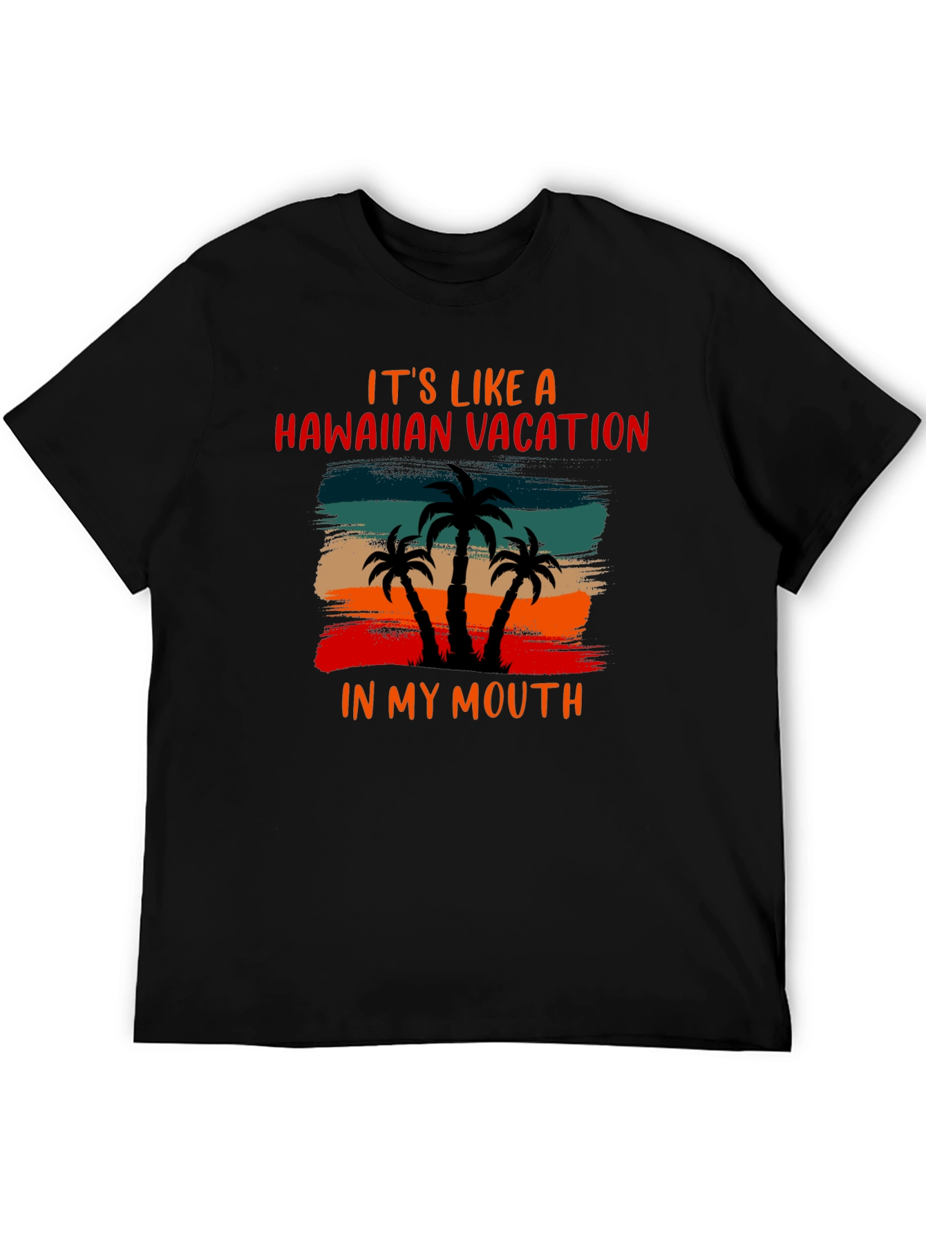 Black Hawaiian Vacation Graphic Tee view 5