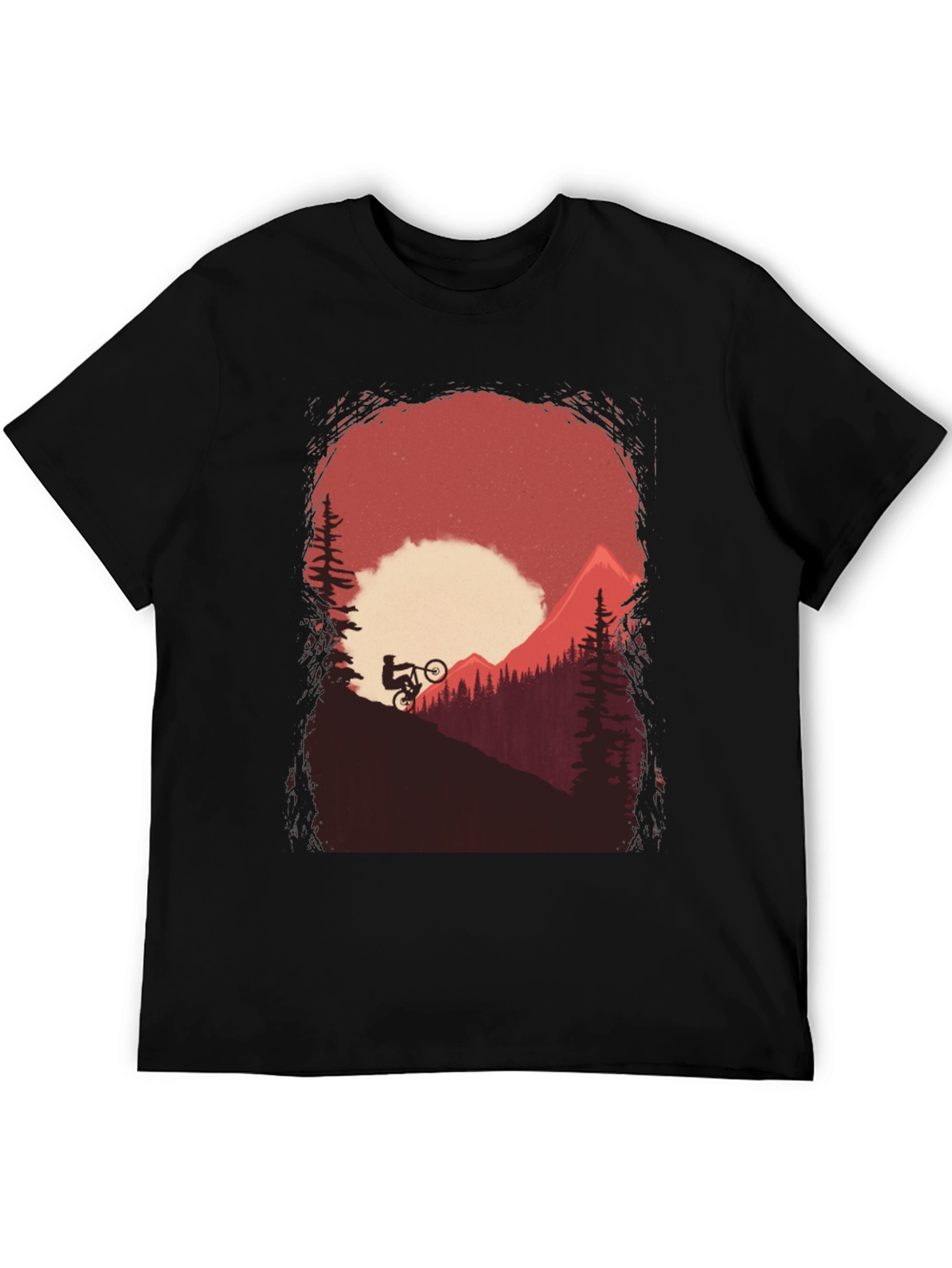 Black Mountain Biker Graphic Tee - Adventure Awaits view 5