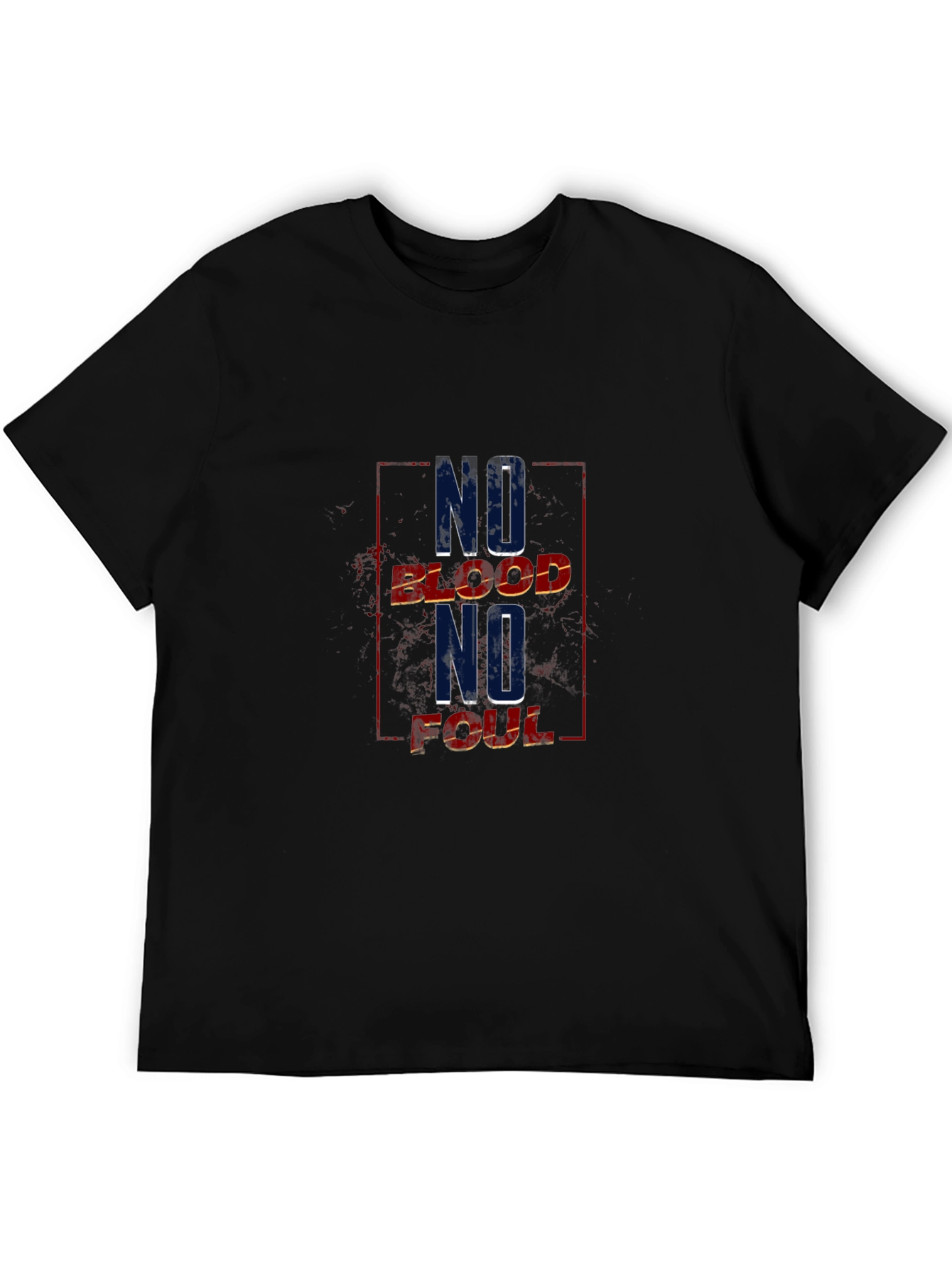 Black No Blood No Foul T-Shirt view 5