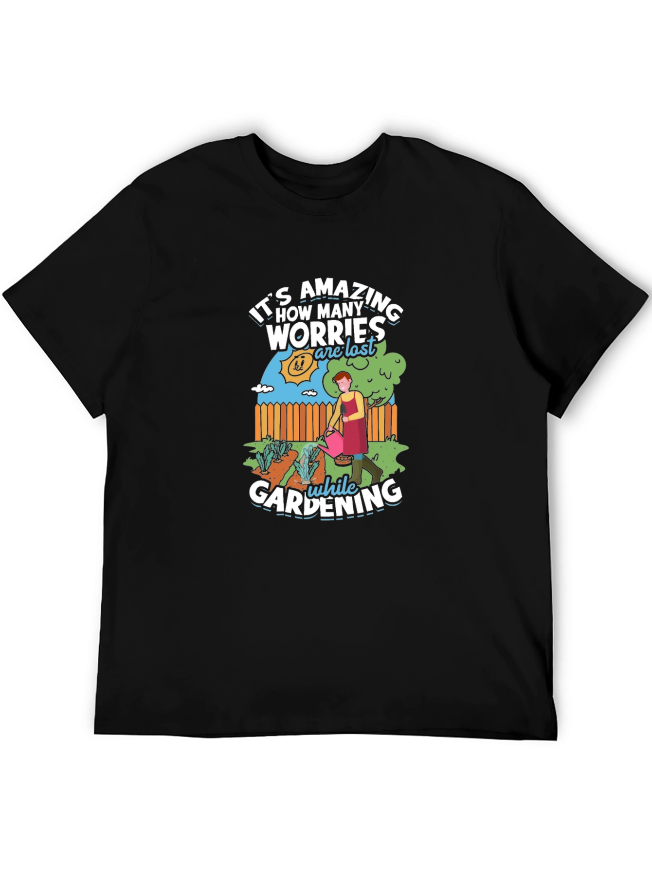 Black Gardening Worry-Free Graphic Tee view 5