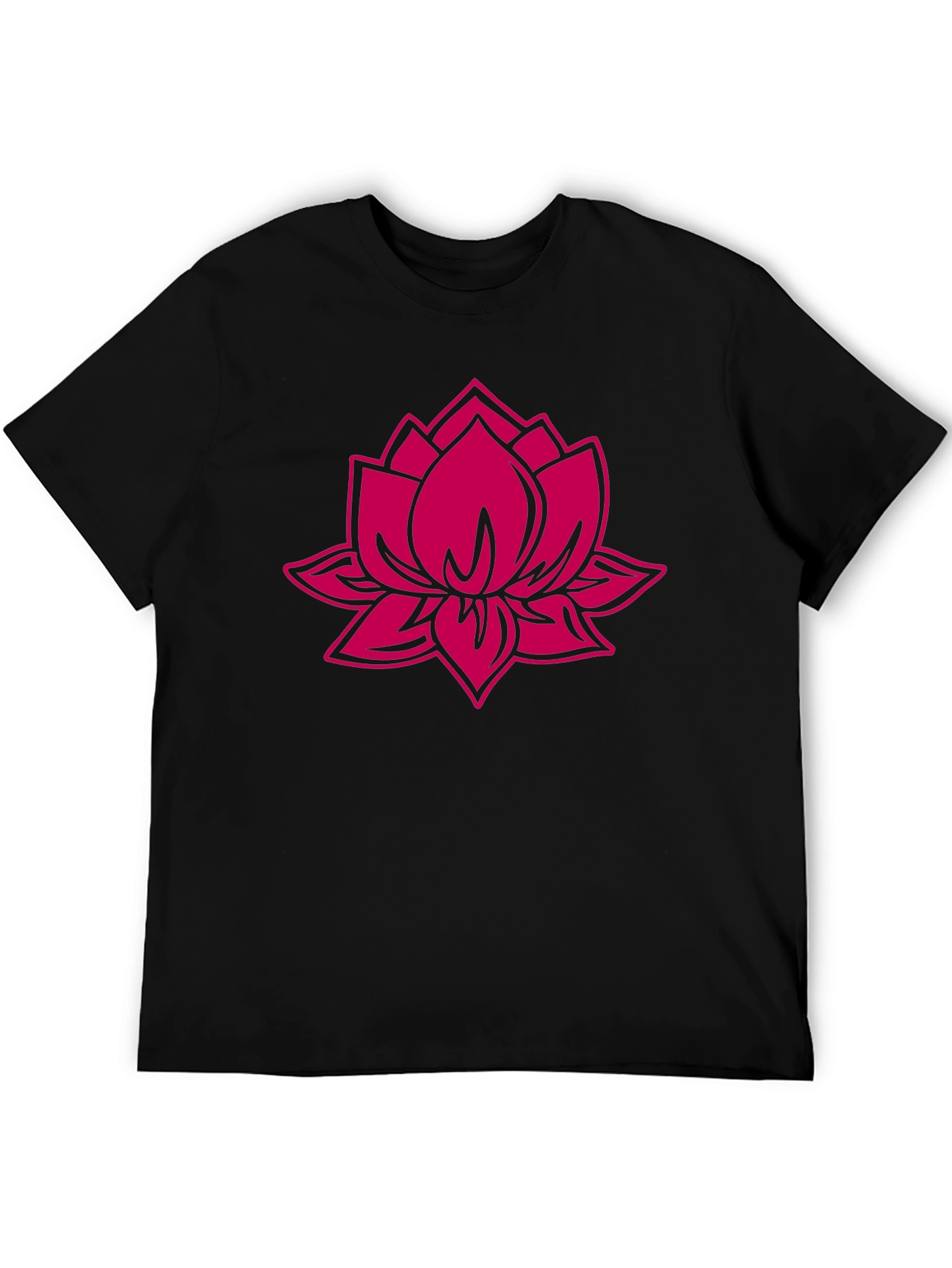 Black Lotus Flower Graphic Tee view 5
