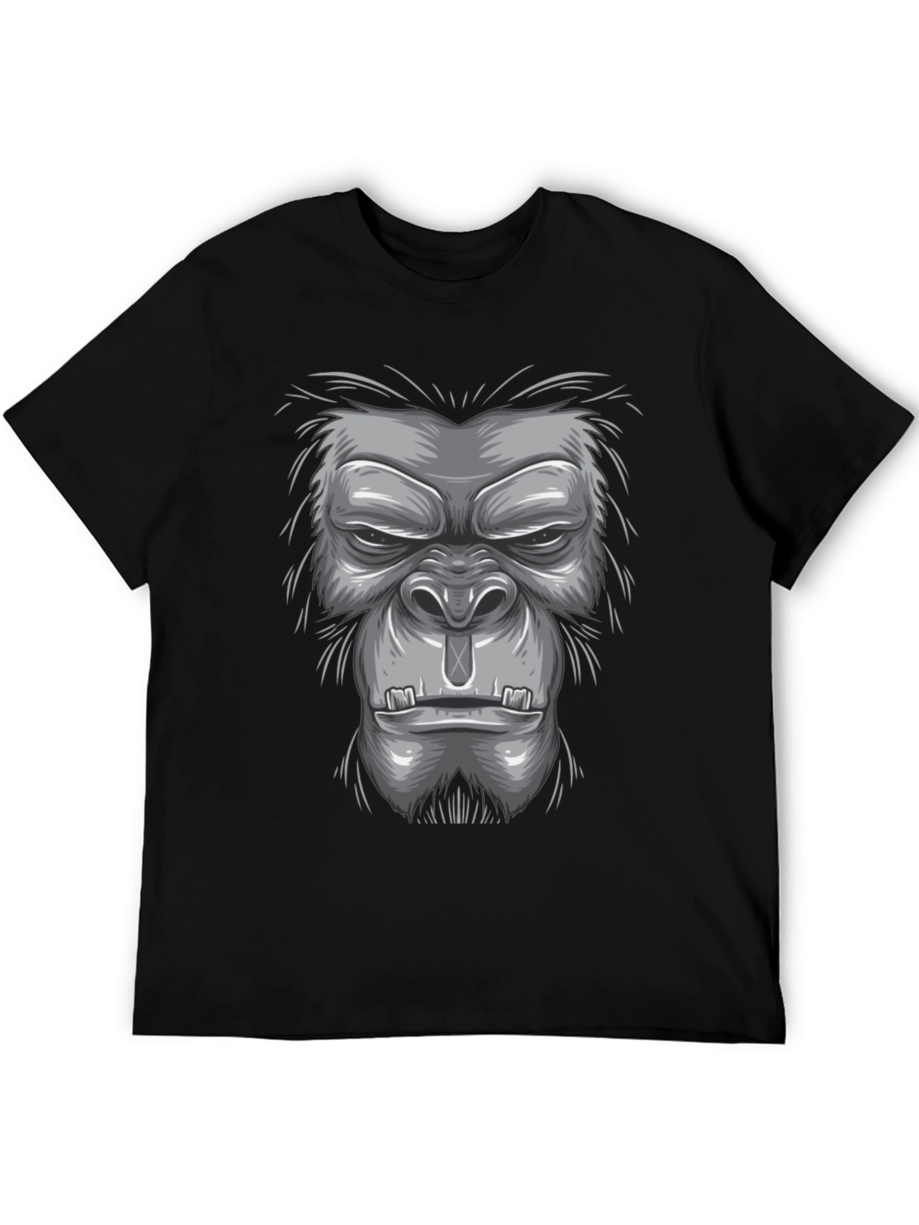 Black Gorilla Graphic Tee - Bold Animal Design view 5