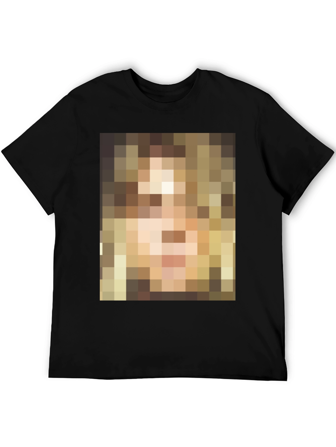 Black Men's Black Graphic T-Shirt view 5