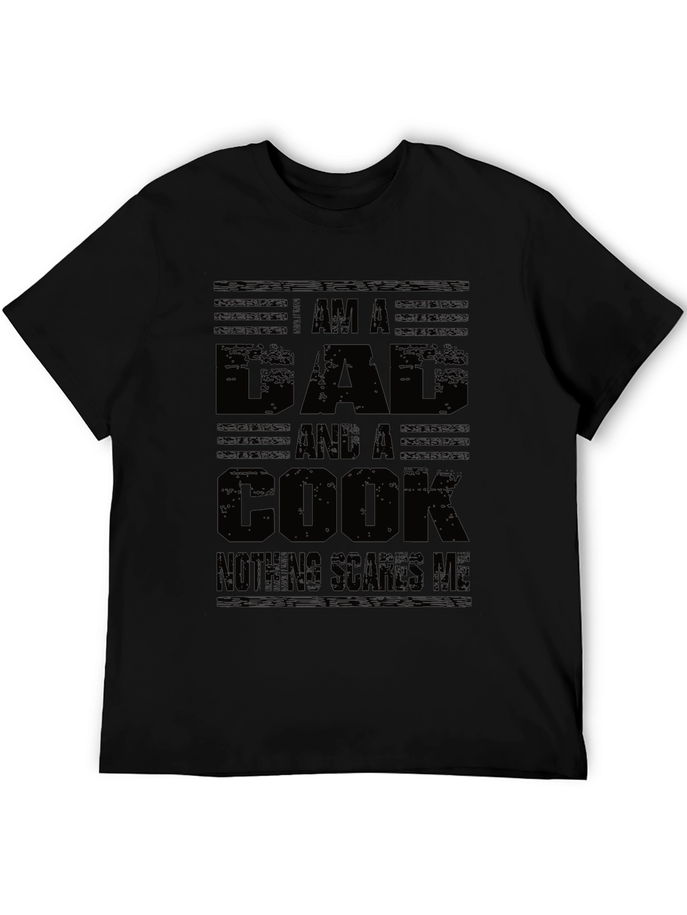 Black Dad and Cook T-Shirt - Nothing Scares Me! view 5