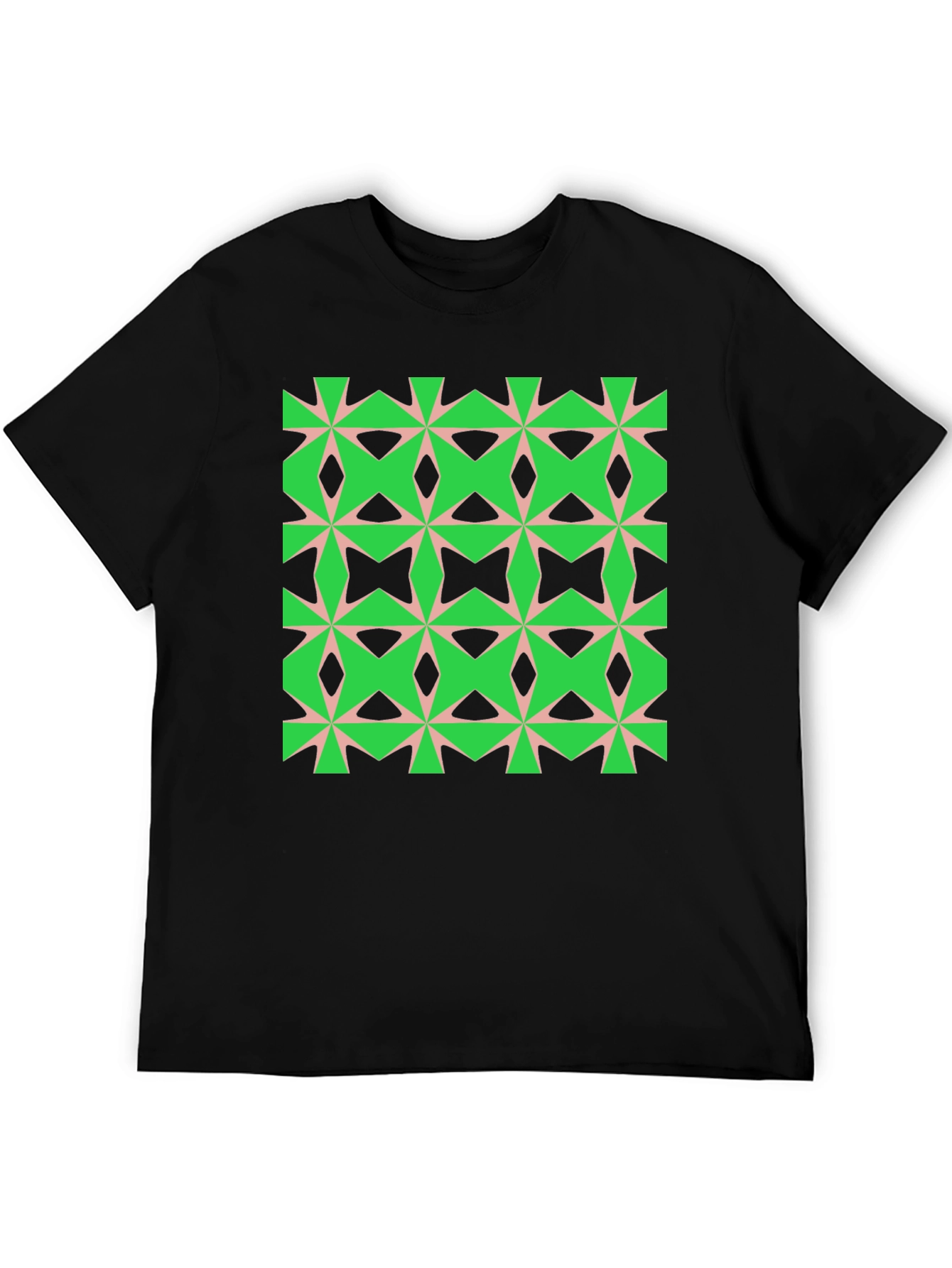 Black Geometric Pattern Tee view 5