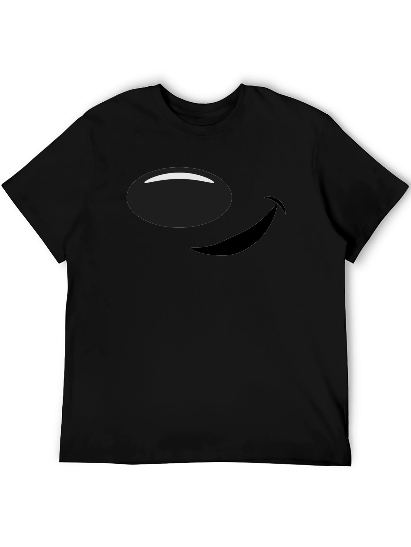 Black Smiley Face Graphic Tee - Casual Black T-Shirt view 5