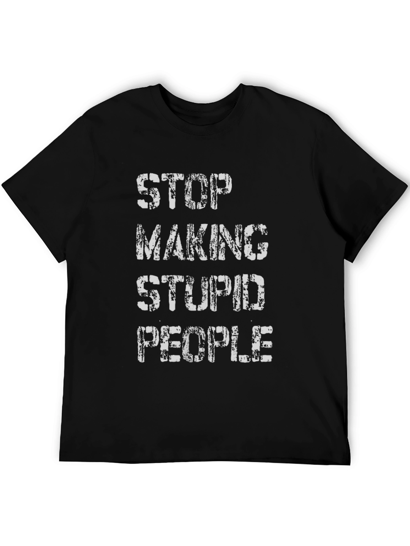 Black Stop Making Stupid People Graphic Tee - Black view 5