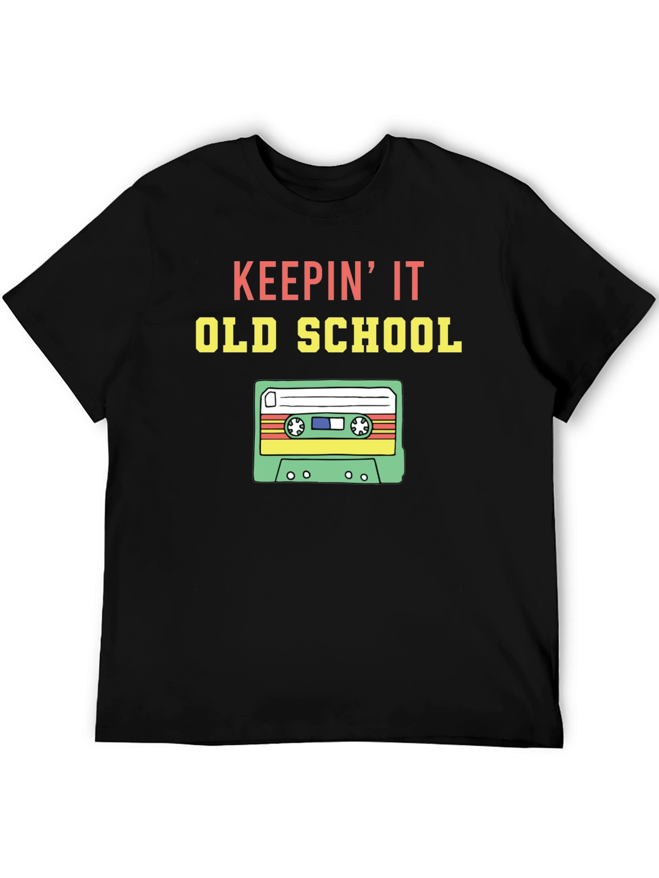 Black Keepin' it Old School Graphic T-Shirt view 5