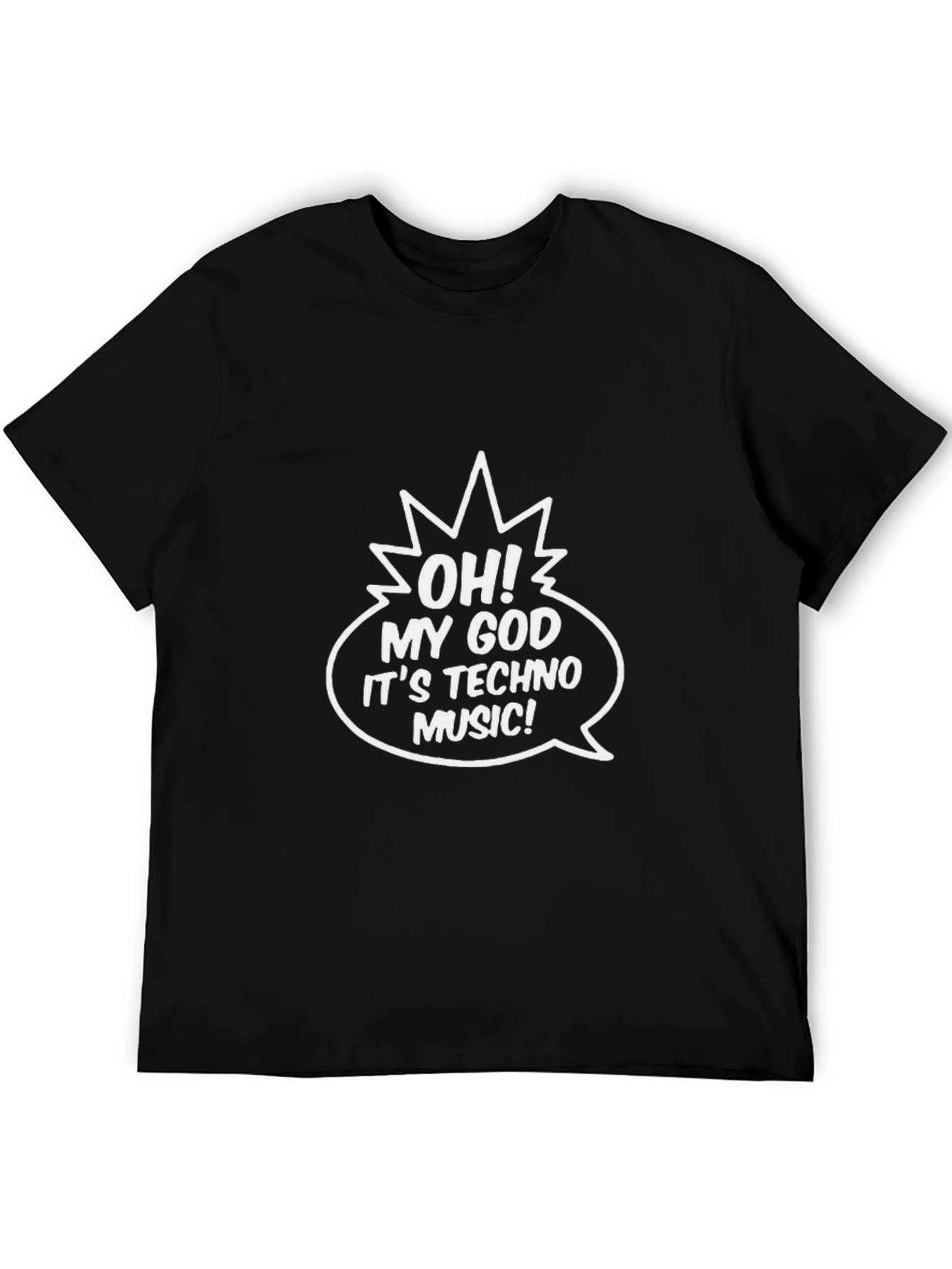 Black Techno Music Graphic Tee - OH! MY GOD! view 5