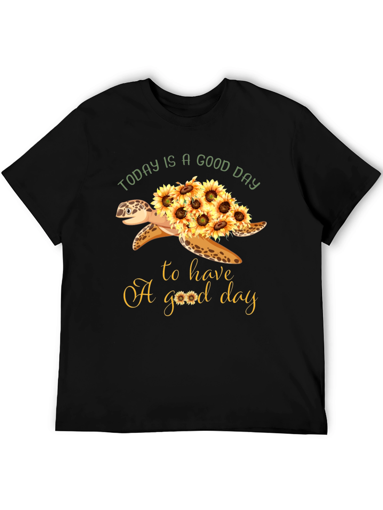 Black Today is a Good Day Turtle Graphic Tee view 5