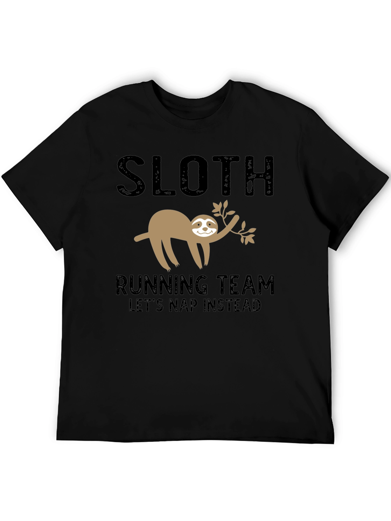 Black Sloth Running Team T-Shirt - Let's Nap Instead view 5
