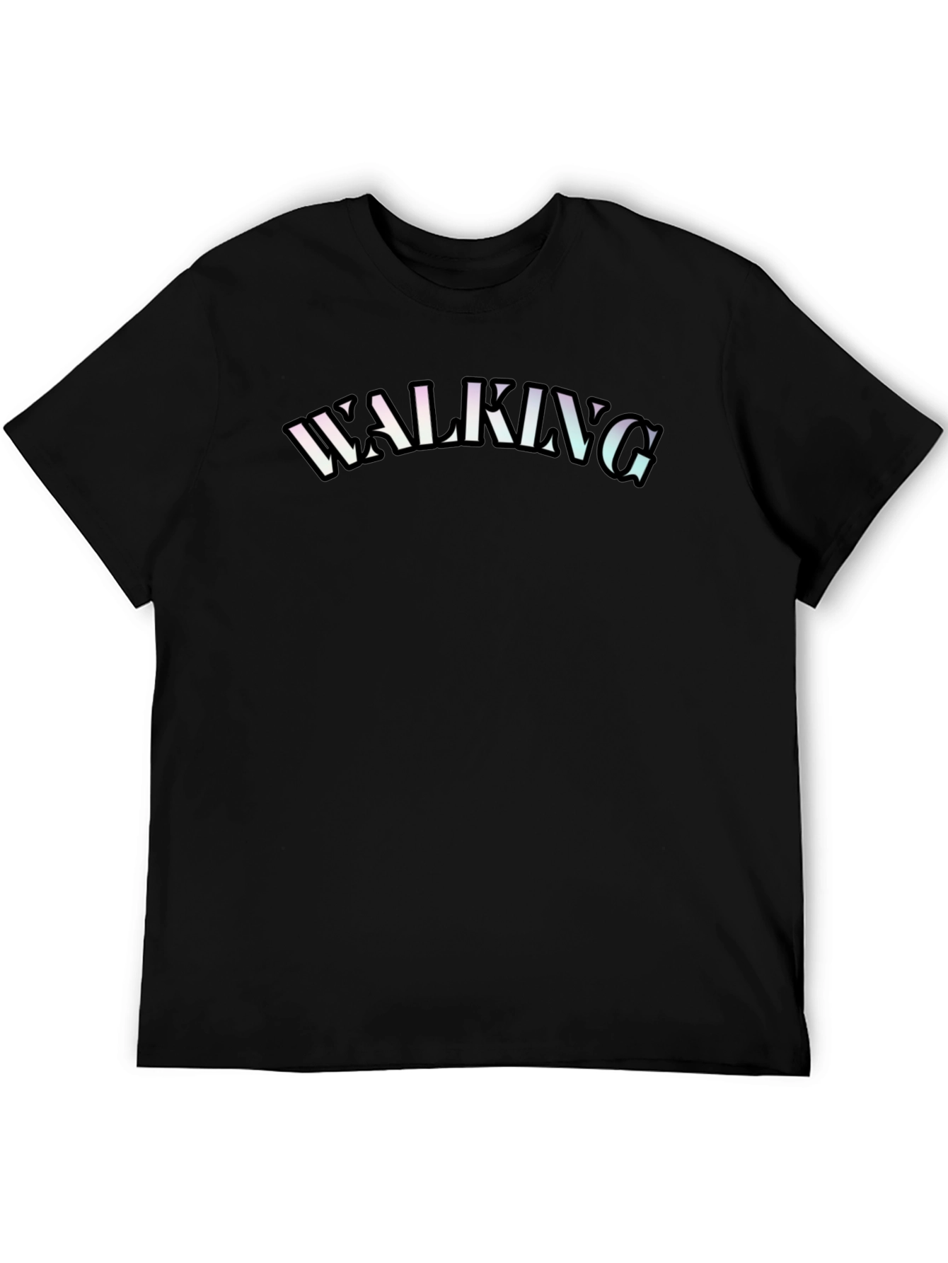 Black Walking Graphic T-Shirt - Casual Comfort view 5