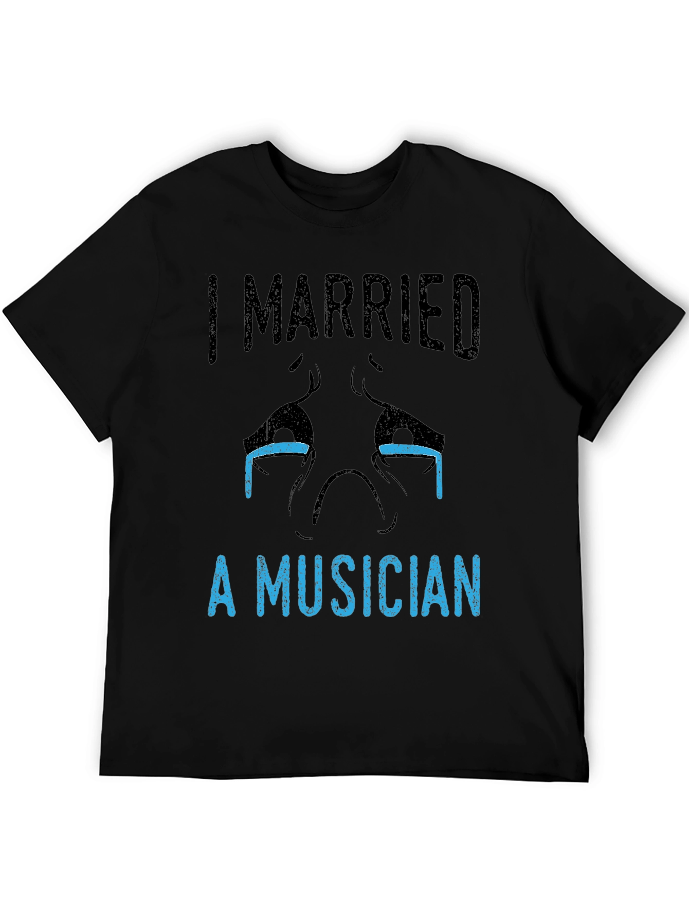Black I Married A Musician Graphic T-Shirt view 5