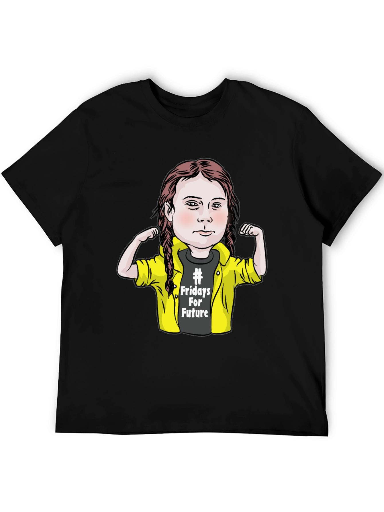 Fridays for Future T-Shirt - Greta Thunberg Cartoon Graphic Tee - 5