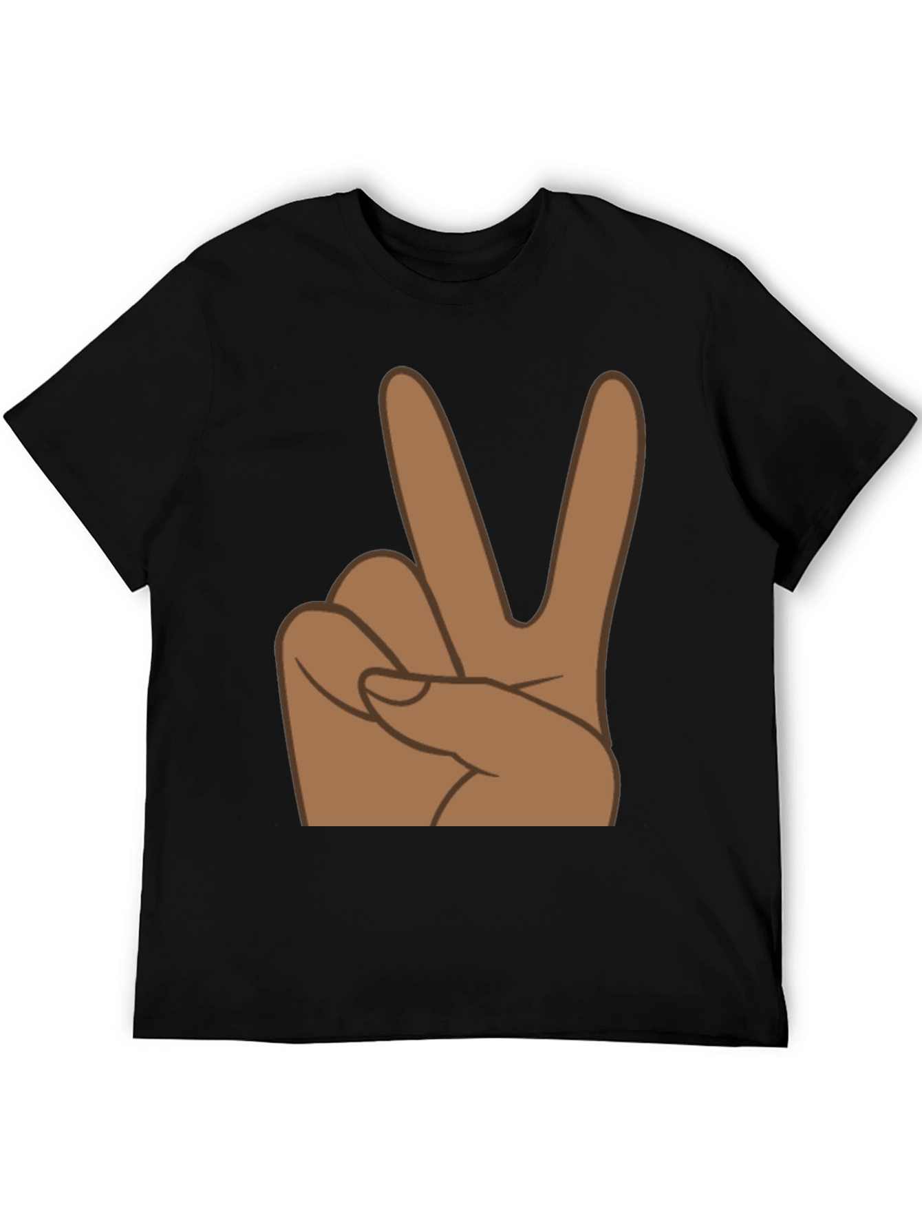 Black Peace Sign Graphic Tee - Black view 5