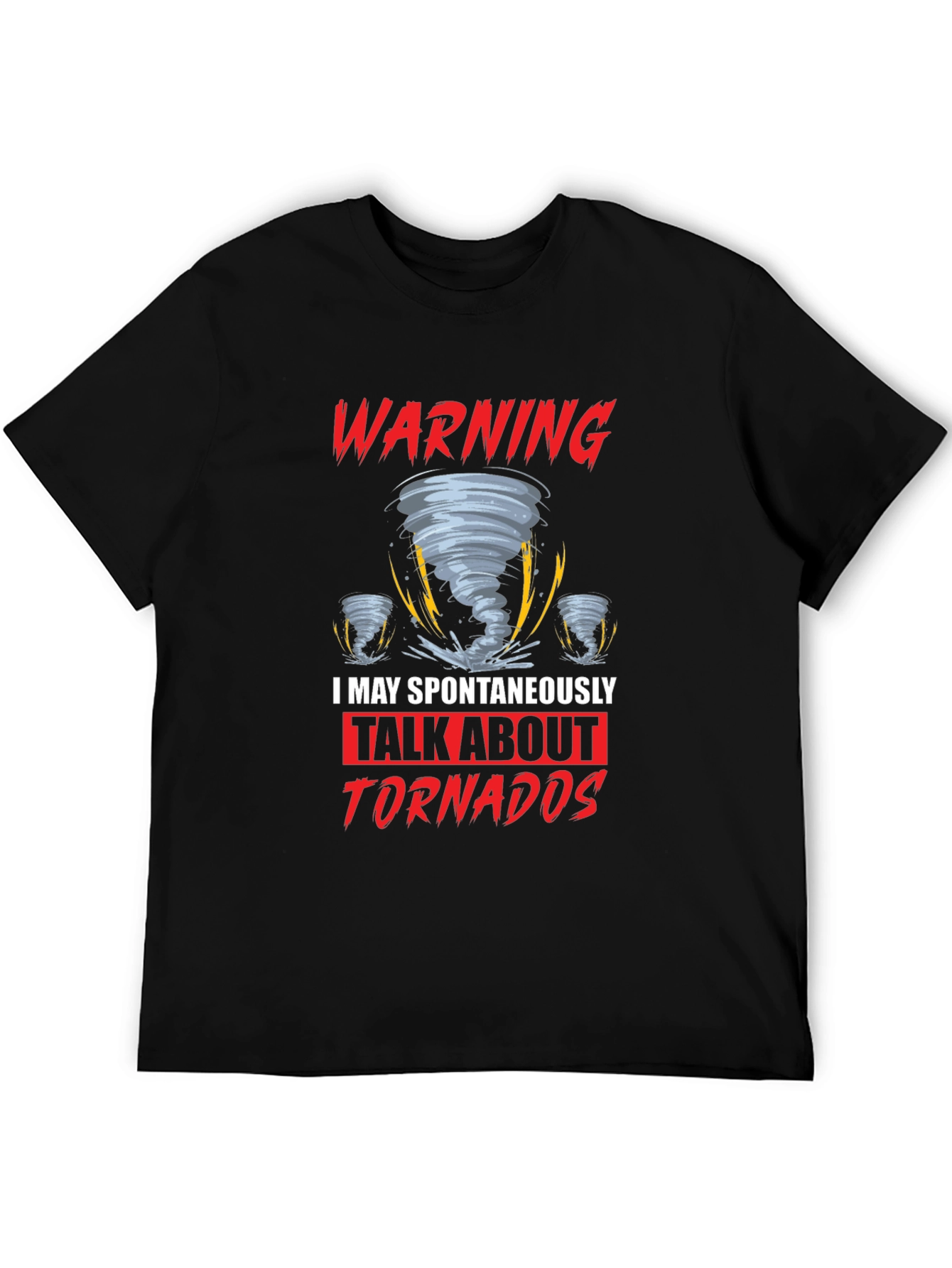 Black Warning Tornadoes T-Shirt view 5